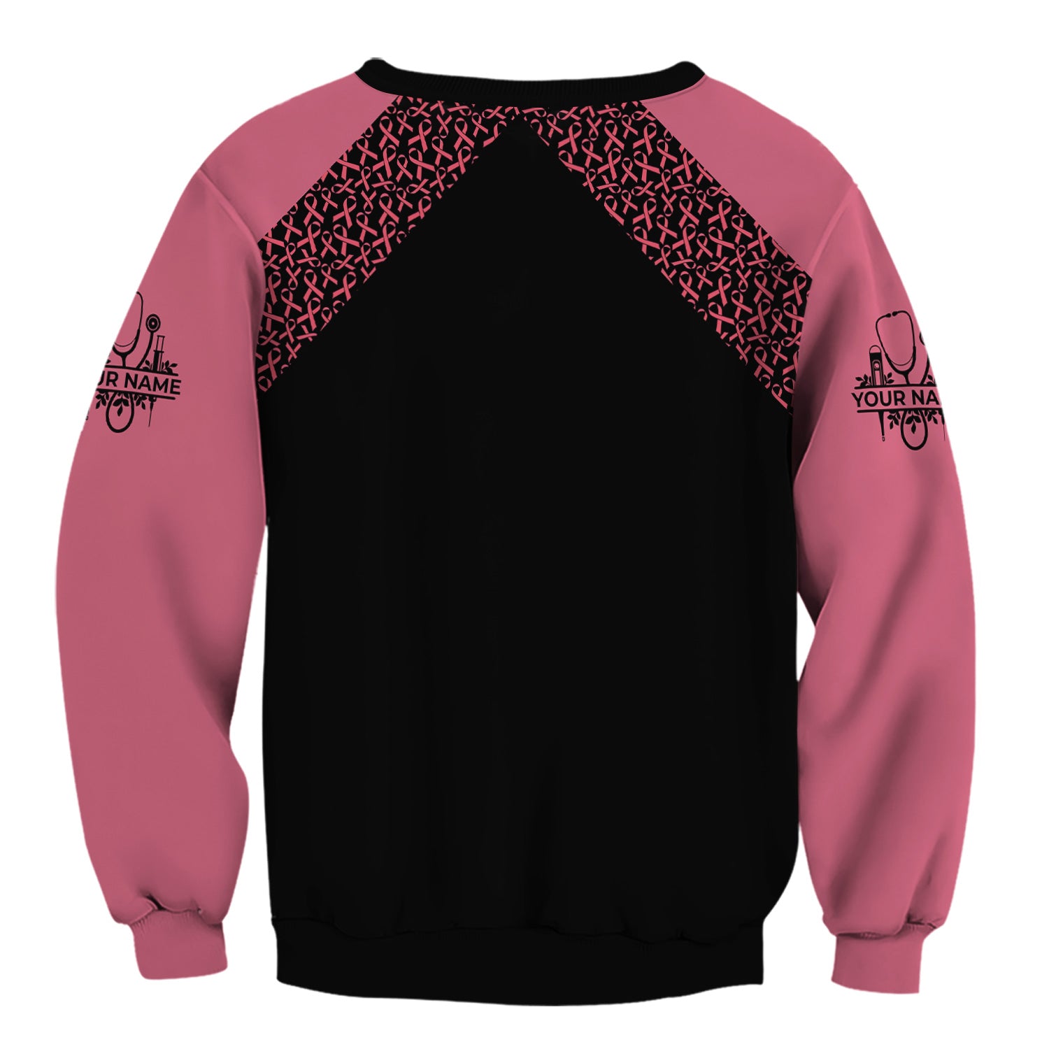 Custom Breast Cancer Awareness Nurse Shirt - In October We Wear Pink Halloween Cat Tee - CNA RN LPN Nursing Apparel Gift
