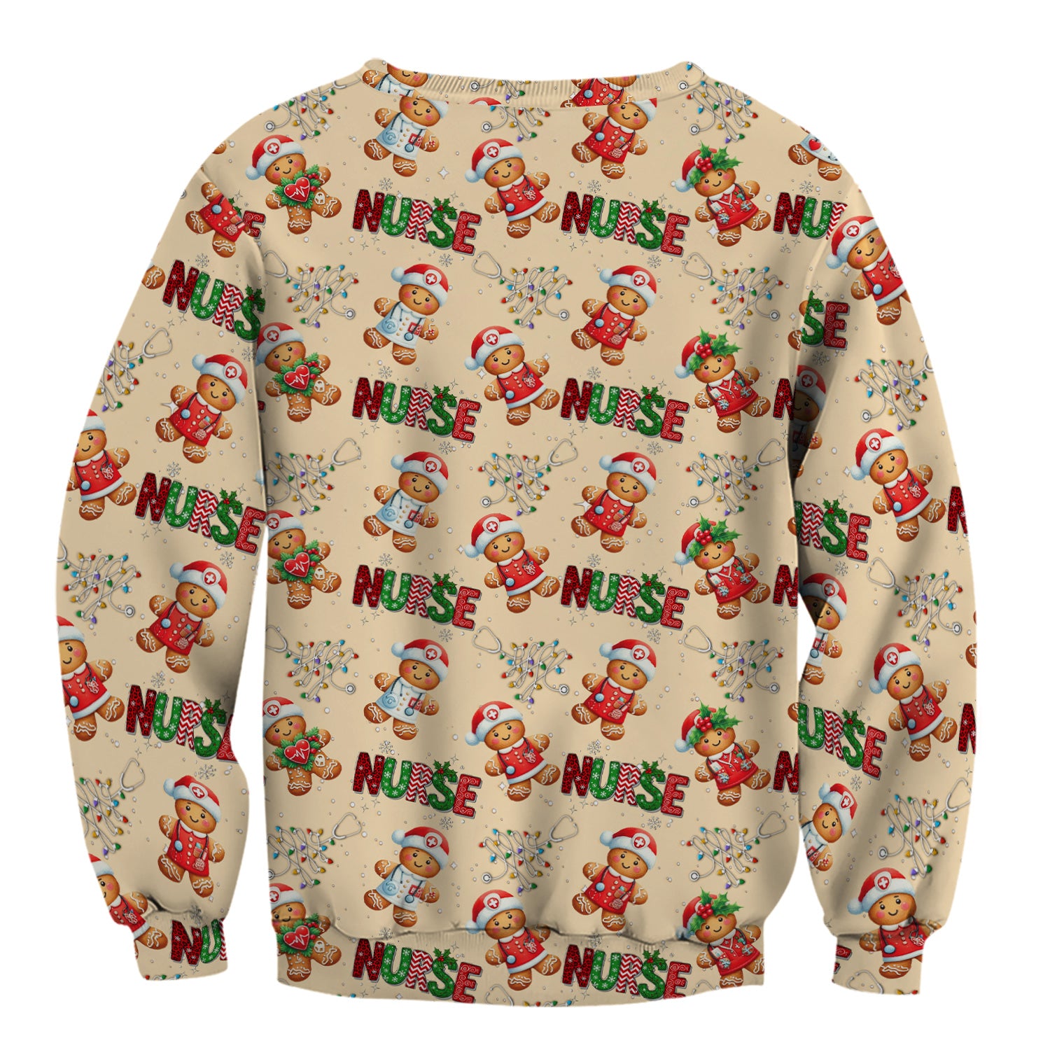Gingerbread Christmas Scrub Top - Festive Holiday Nurse Medical Shirt - Gift for RN CNA LPN