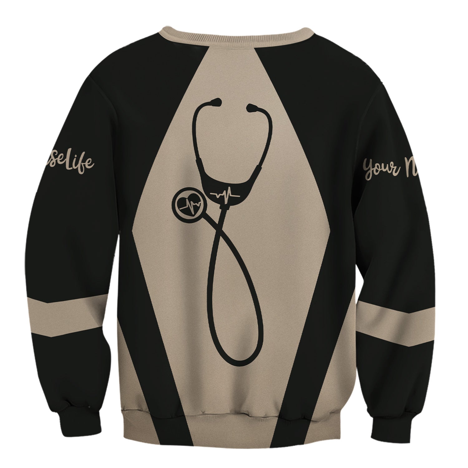 Personalized Nurse Scrubs - Stethoscope & Cross Design - Nursing Is A Calling Shirt for RN CNA LPN Healthcare Workers