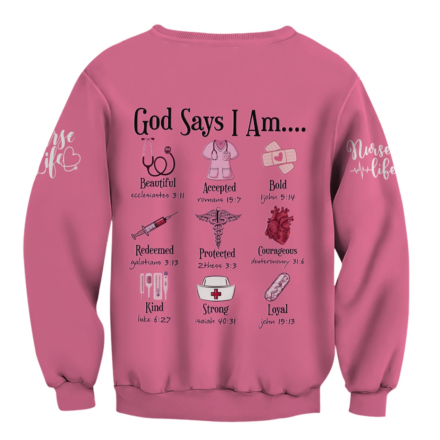 Personalized Christian Nurse T-Shirt - Jesus on the Cross Faith Graphic Tee - Gift for RN LPN CNA Healthcare Professionals