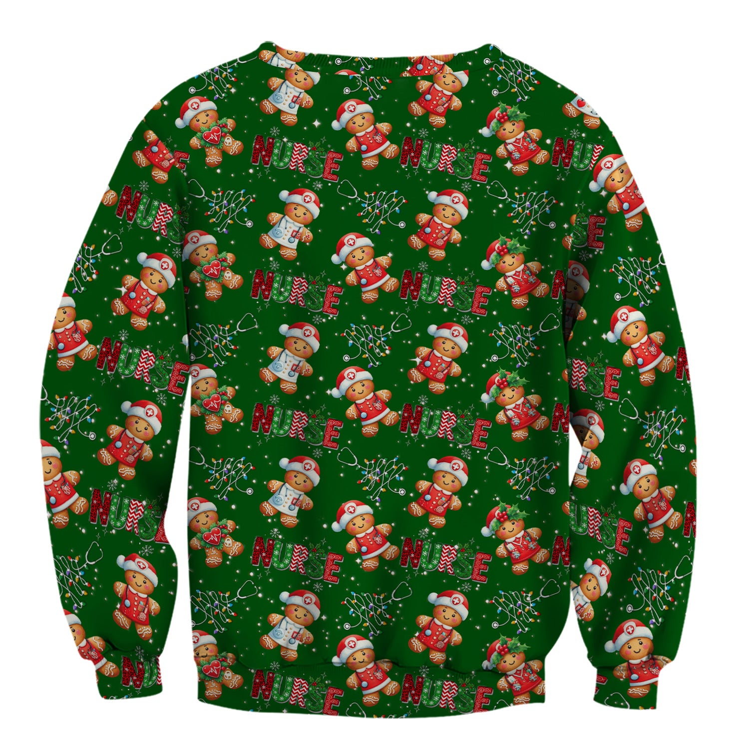 Christmas Nurse Scrub Top - Funny Gingerbread Holiday Medical Uniform - Gift for Nurse RN CNA LPN