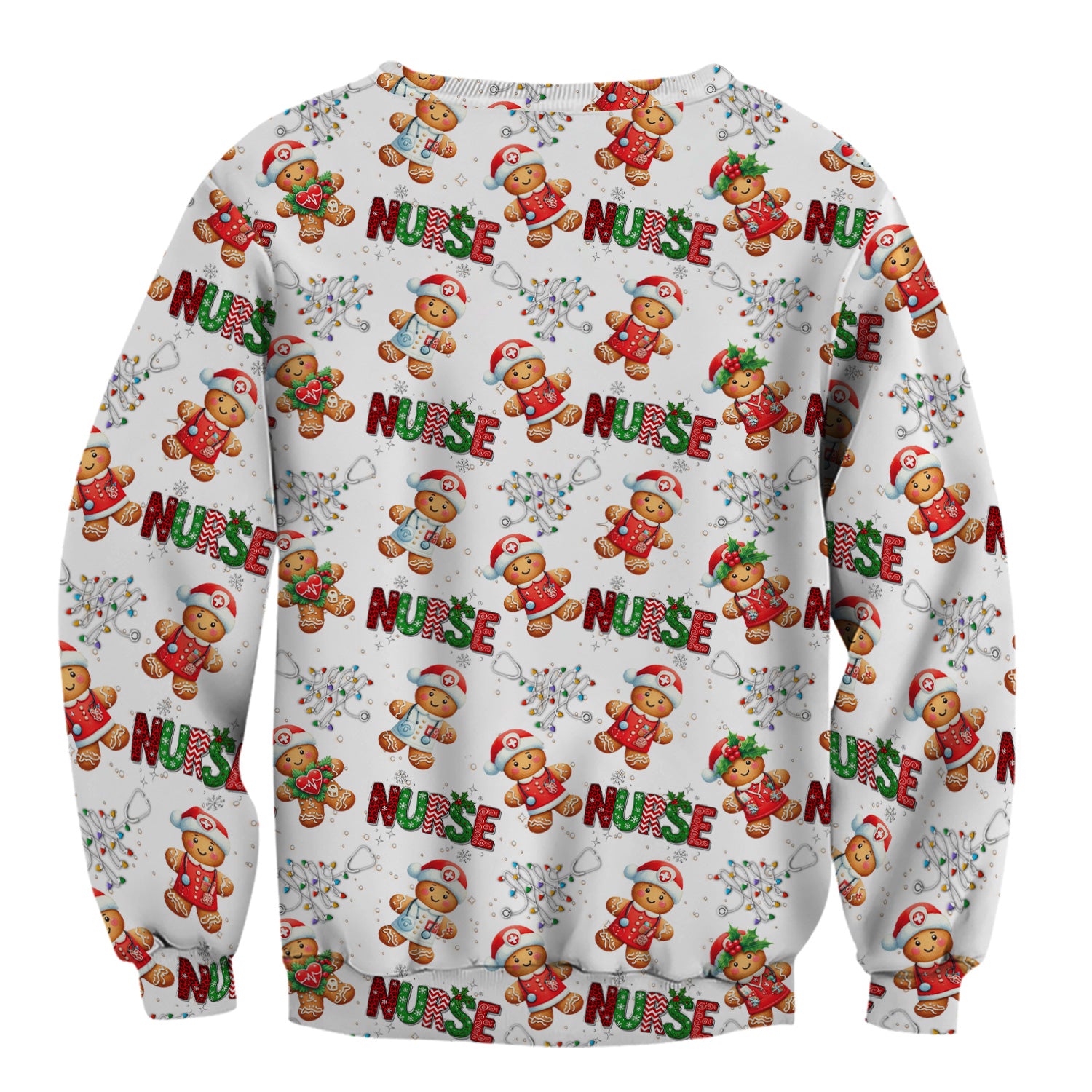 Gingerbread Christmas Scrub Top - Festive Holiday Nurse Medical Shirt - Gift for RN CNA LPN