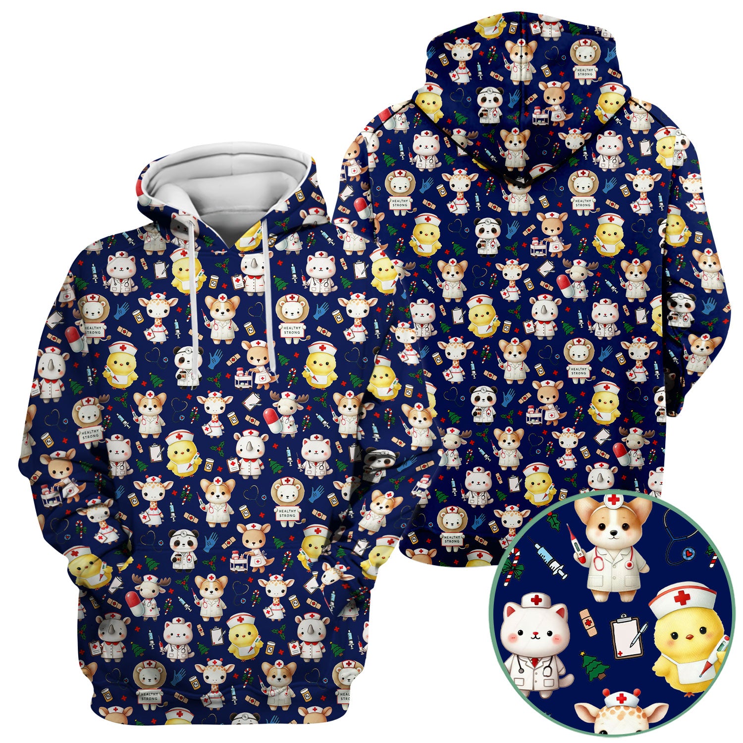 Comfortable Scrubs for Nurses - Pediatric Scrub Tops - Breathable Fabrics Nursing Uniform - Puppy Lover Gift for Women