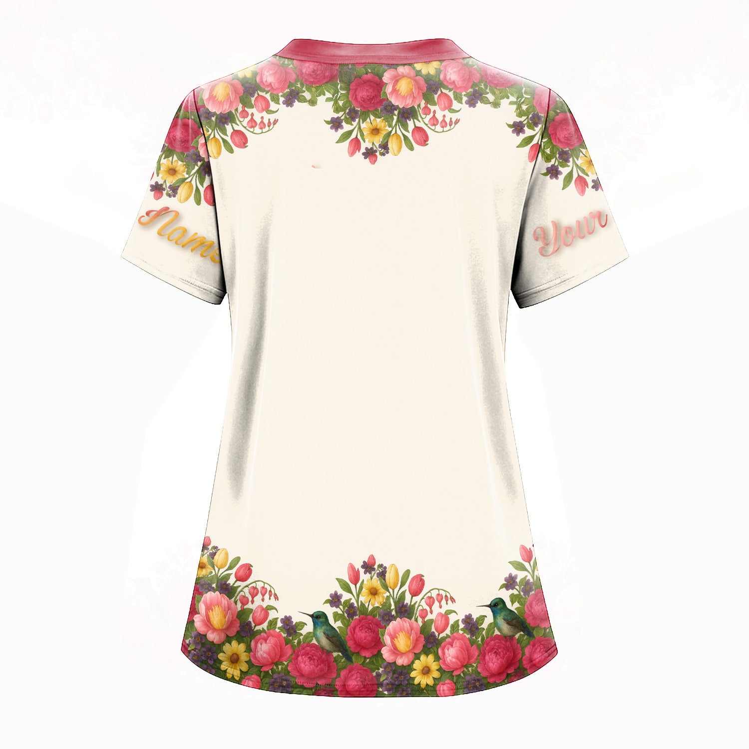 Funny Unicorn Nurse Shirt - Custom Name Floral Magical Design RN LPN CNA - Gift for Nursing Teams & Healthcare Professionals
