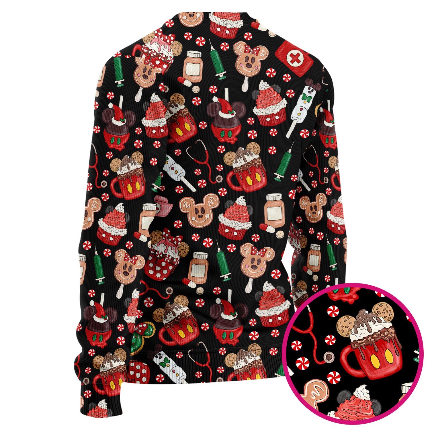 Gingerbread Christmas Scrub Set - Funny Cookies Candy Cupcake Pants and V Neck Top - Holiday Med Uniform RN CNA LPN