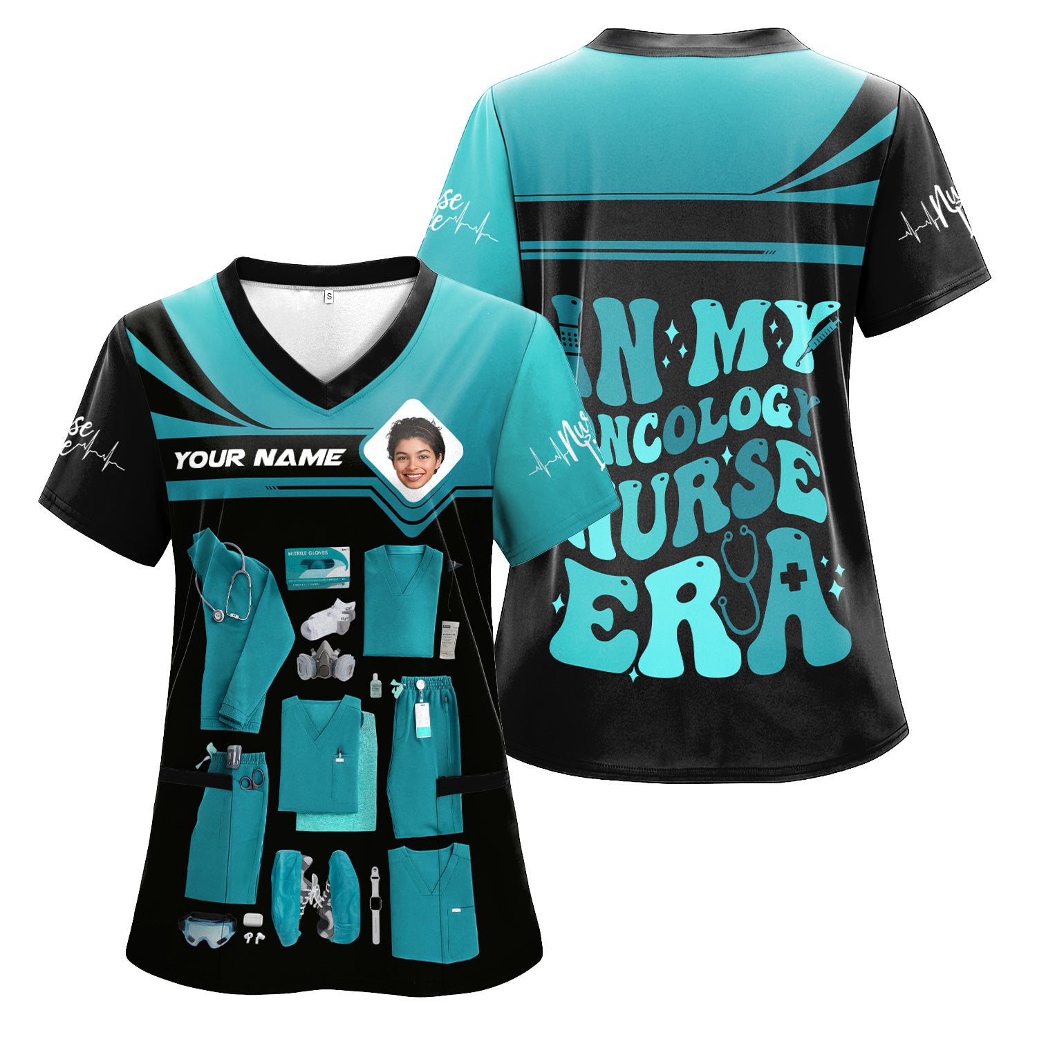 Custom Oncology Nurse Shirt - In My Nurse Era Quote & Gear Graphic Design - Gift for RN LPN CNA in Oncology Field