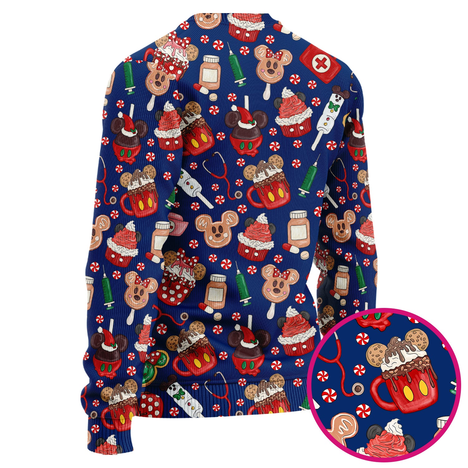 Gingerbread Christmas Scrub Set - Funny Cookies Candy Cupcake Pants and V Neck Top - Holiday Med Uniform RN CNA LPN