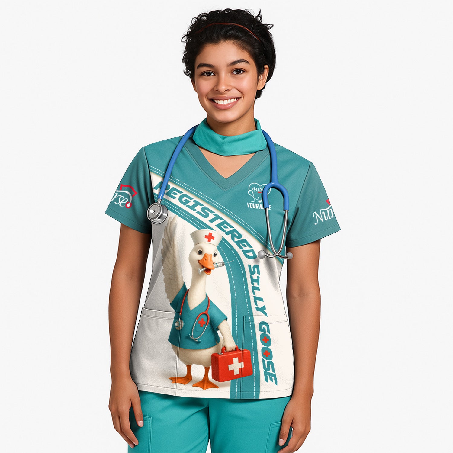 Personalized Nurse Shirt - Registered Silly Goose Design - Custom RN Gifts for Nurses, LPNs, and Healthcare Workers