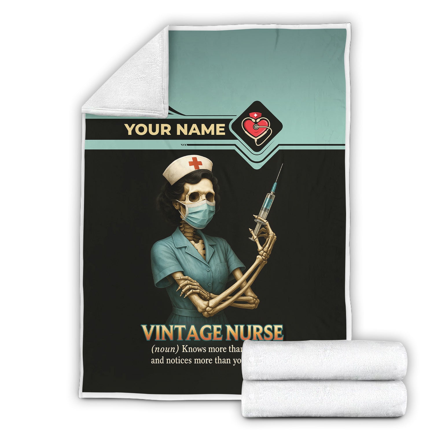 Custom Nurse Throw Blanket - Vintage Design with Meaningful Definition - Gift for the Strongest Nurses