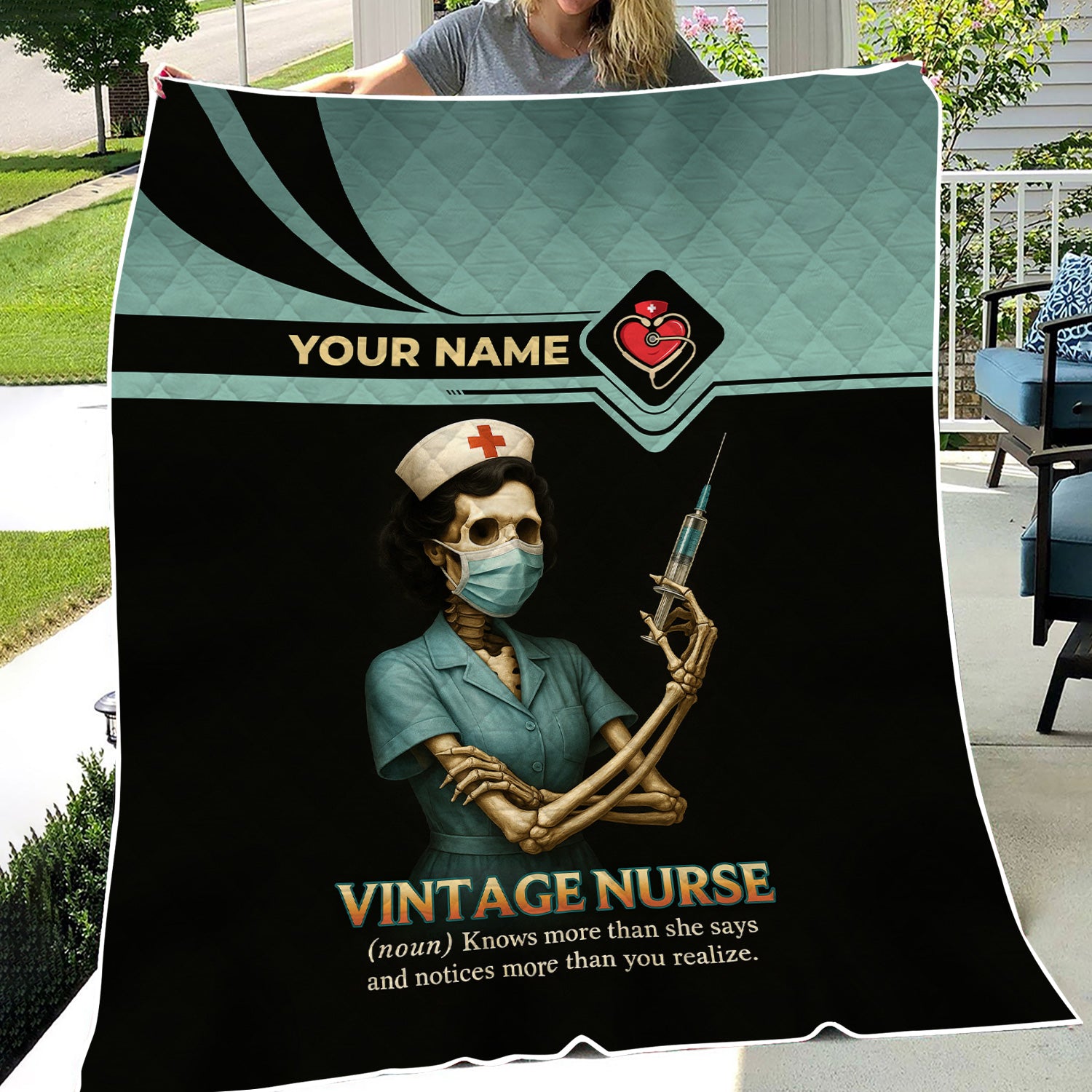 Custom Nurse Throw Blanket - Vintage Design with Meaningful Definition - Gift for the Strongest Nurses
