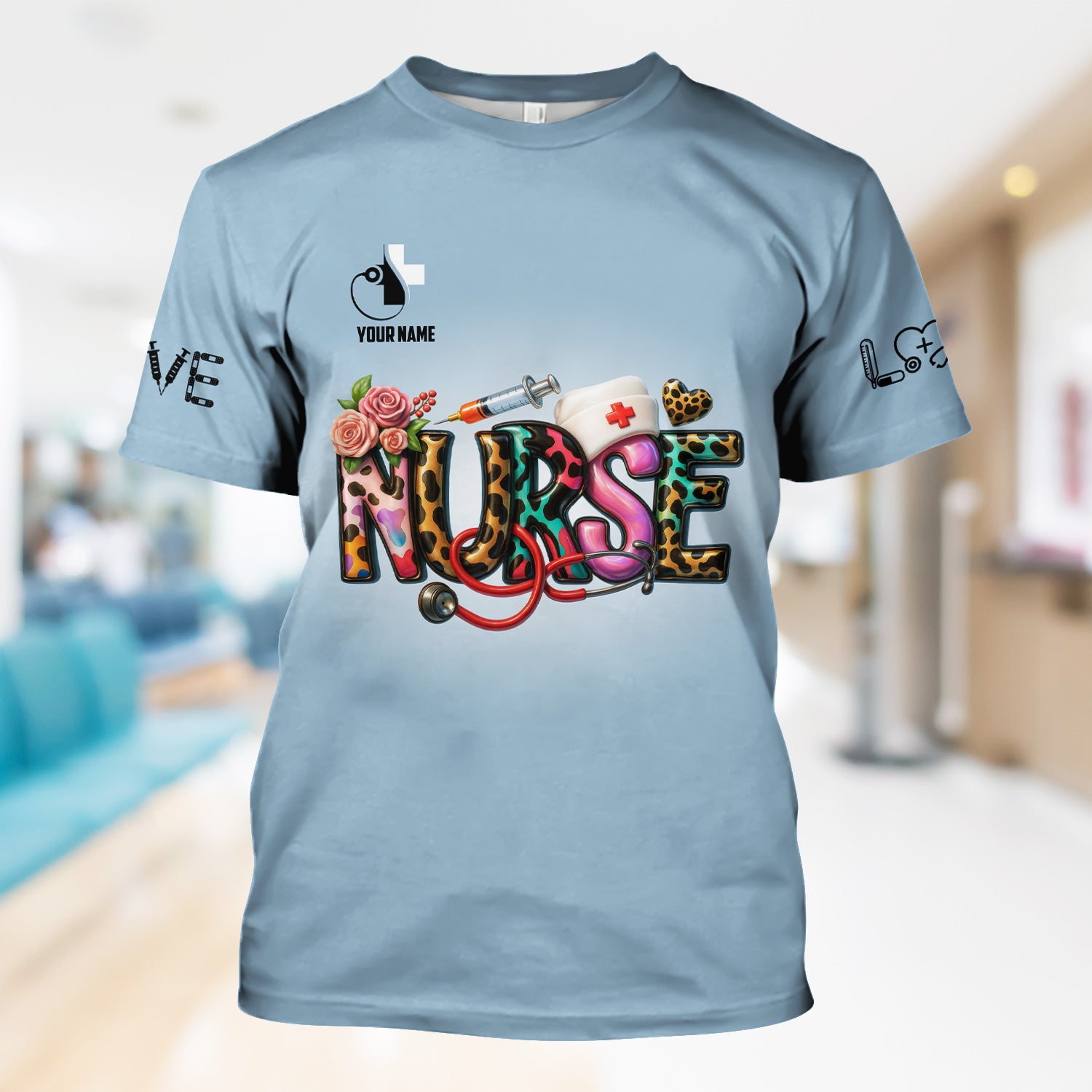 Personalized Funny Nurse Shirt for Women RN LPN CNA - Colorful Front and Back Design - Nursing Requirements Quote - Appreciation Gift for Healthcare Workers