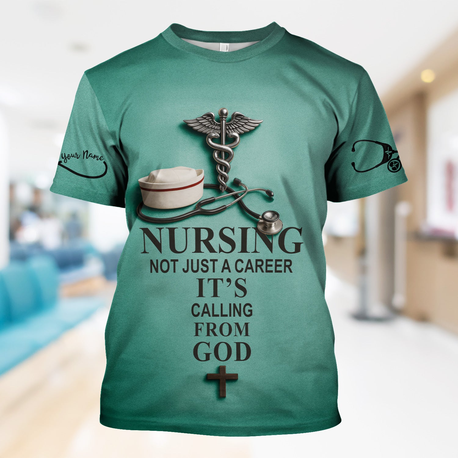 Christian Nurse T-Shirt - Nursing Is a Calling from God - Multiple Colors Option - Gift for Women RN CNA LPN