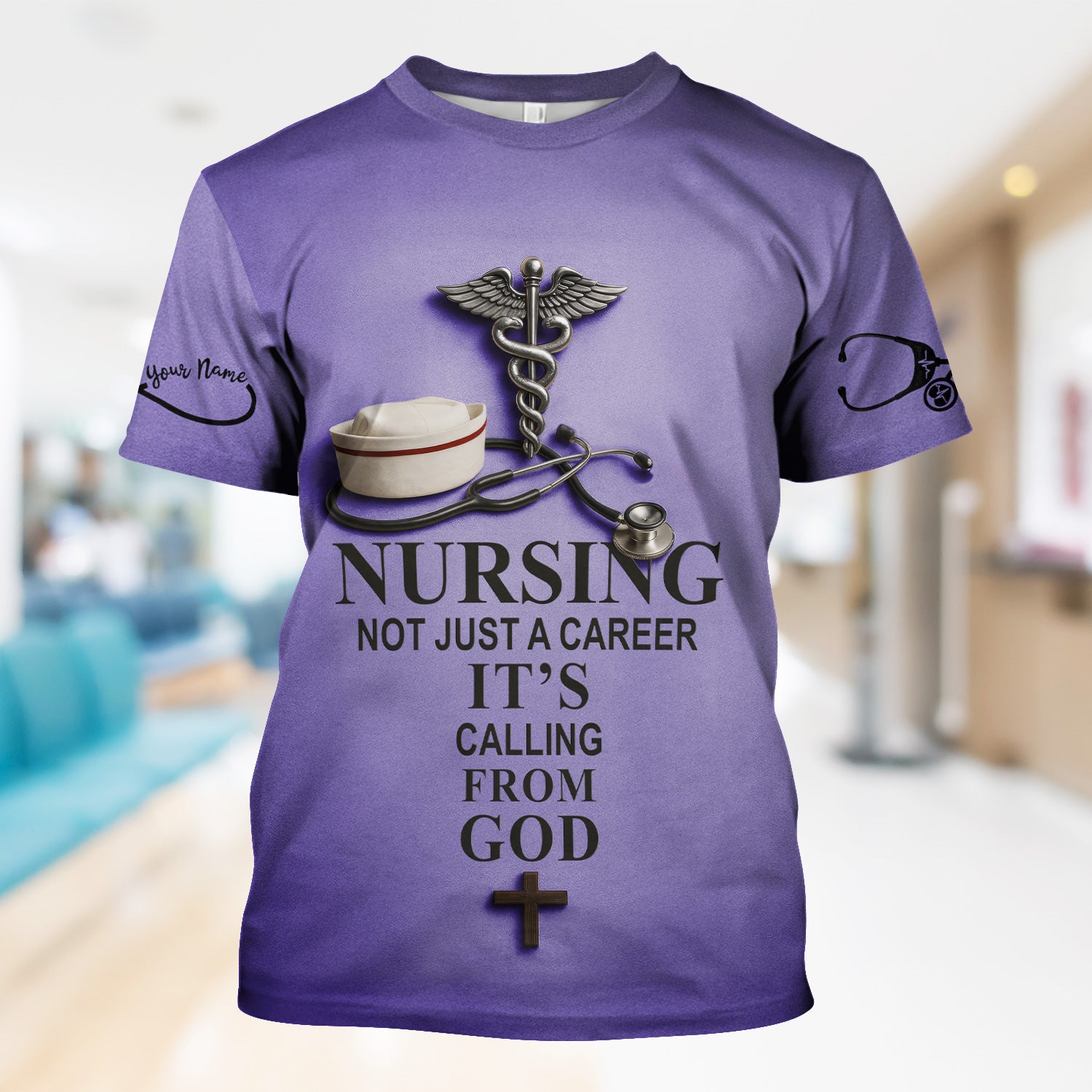 Christian Nurse T-Shirt - Nursing Is a Calling from God - Multiple Colors Option - Gift for Women RN CNA LPN