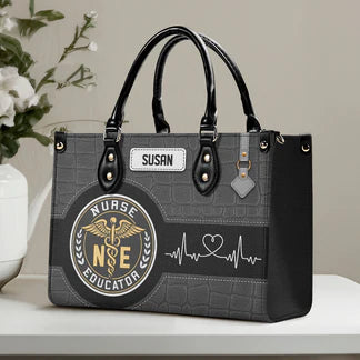 Personalized Nurse Educator Handbag, Custom Nurse Gift for Healthcare Workers, Old School Nurse CNA RN LPN Gift