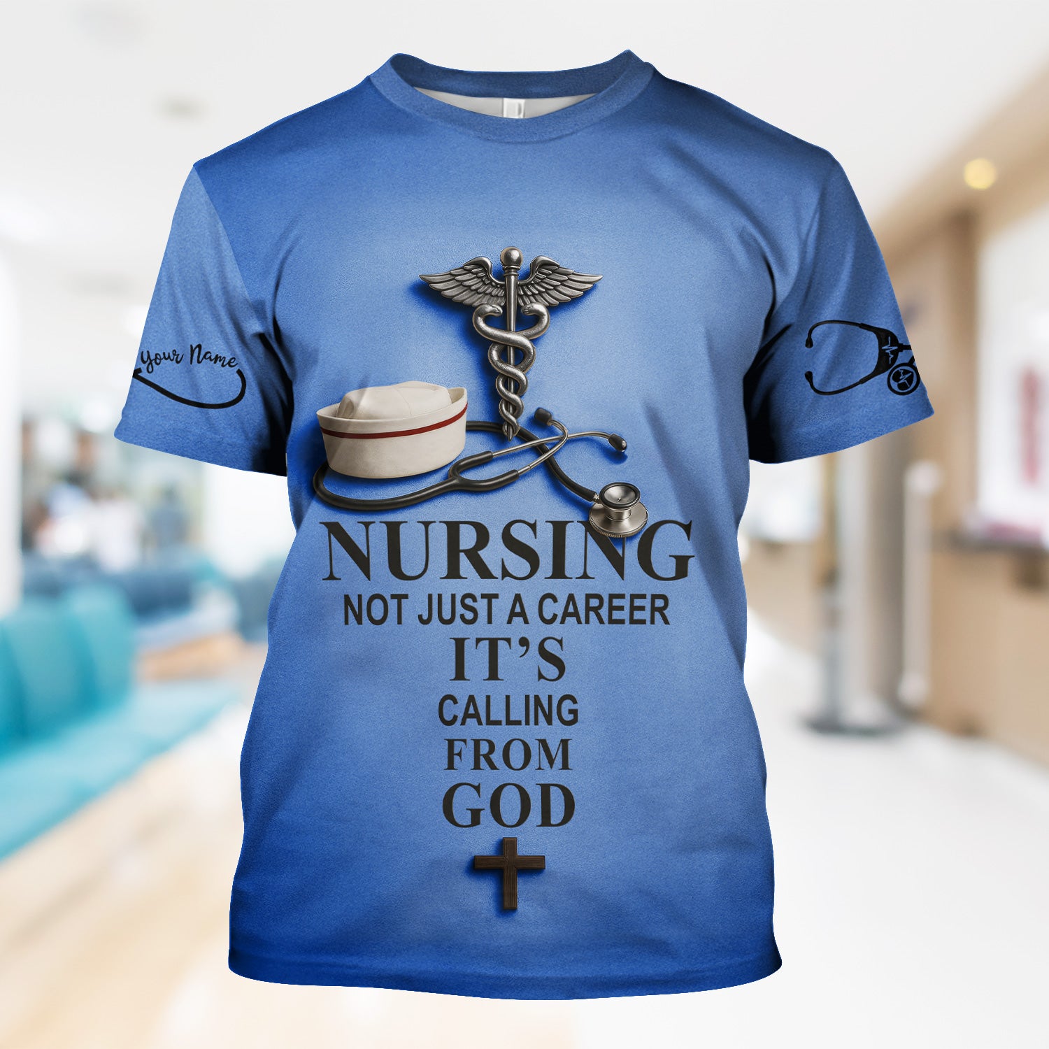 Christian Nurse T-Shirt - Nursing Is a Calling from God - Multiple Colors Option - Gift for Women RN CNA LPN