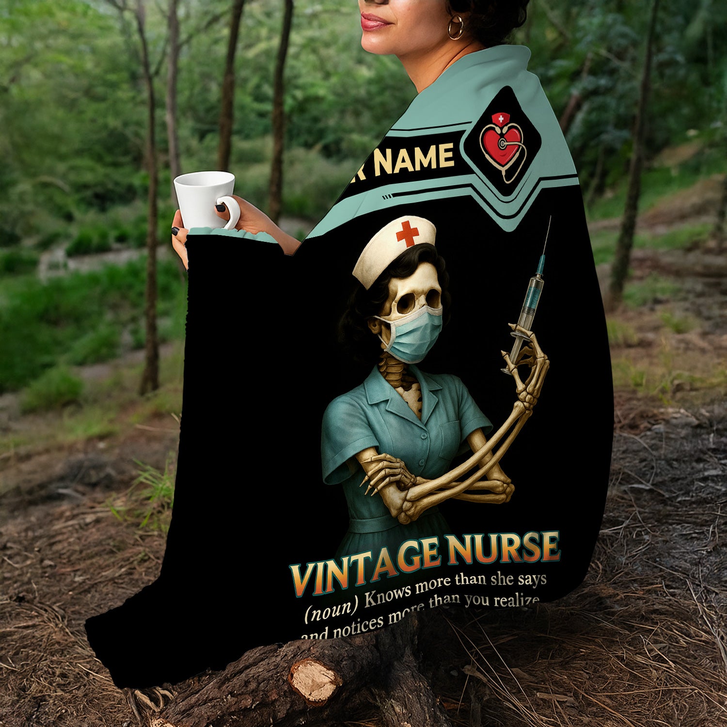 Custom Nurse Throw Blanket - Vintage Design with Meaningful Definition - Gift for the Strongest Nurses