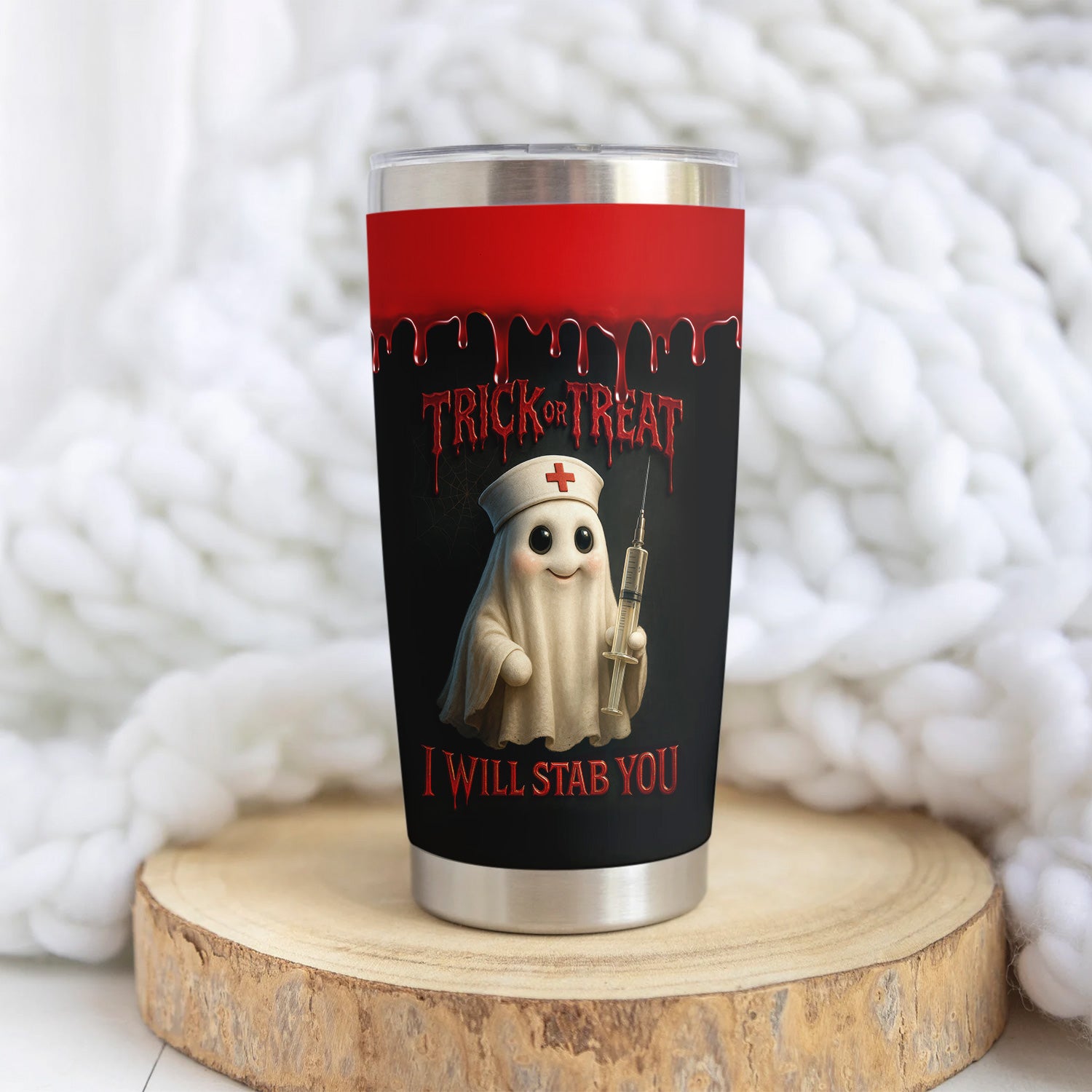 Personalized Nurse Halloween Tumbler - Boo Boo Crew Trick or Treat Design - Custom Name Gift for RN, LPN, Healthcare Workers