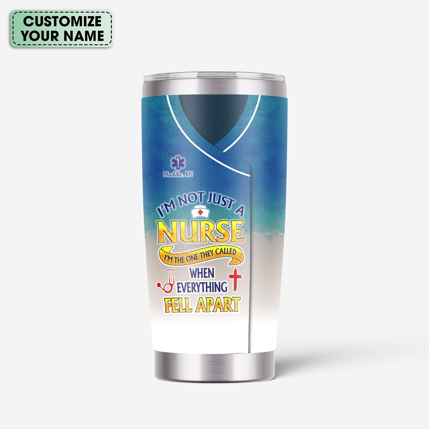 Custom ER Nurse Tumbler - I'm The One They Called When Everything Fell Apart - Gift for Women RN LPN