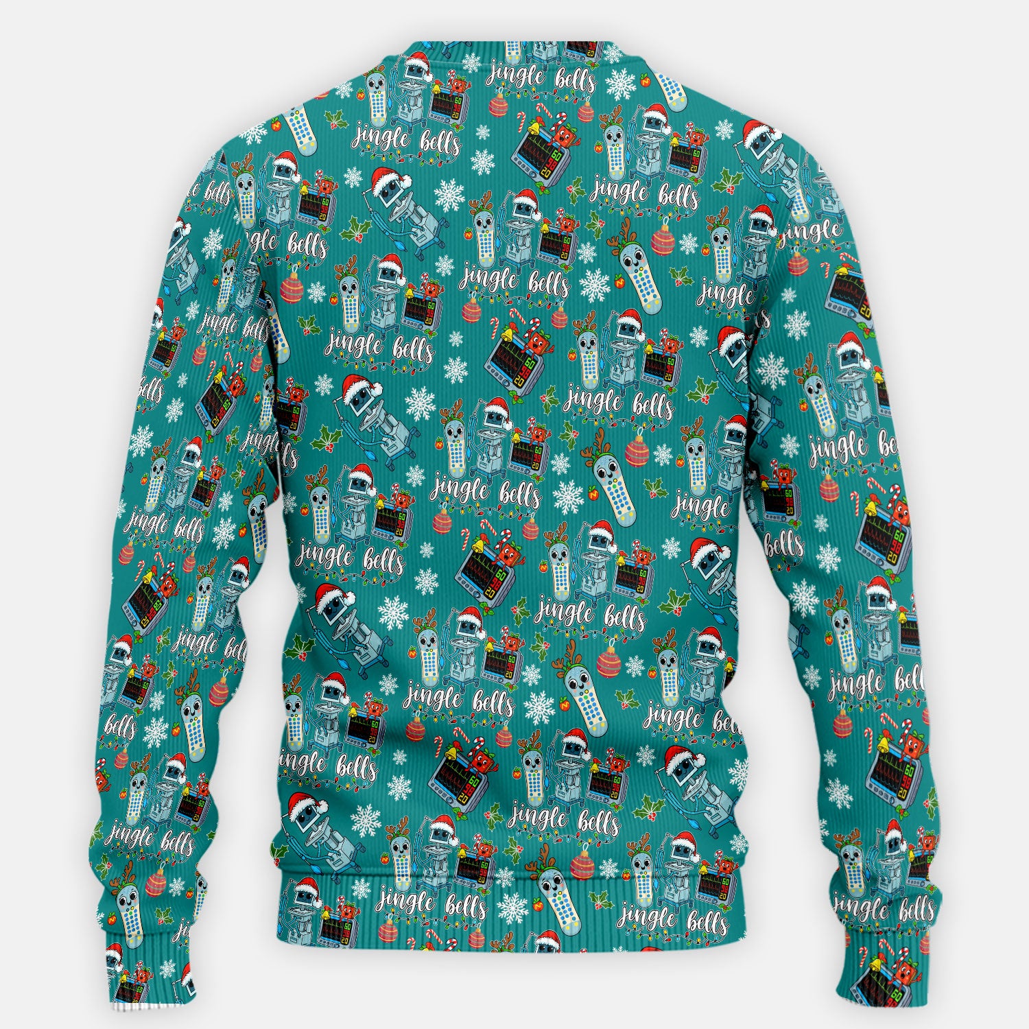 Christmas Women's Scrub Sets - Funny Jingle Bells Holiday Med Uniform - Merry Xmas Scrub Pants and V Neck Top