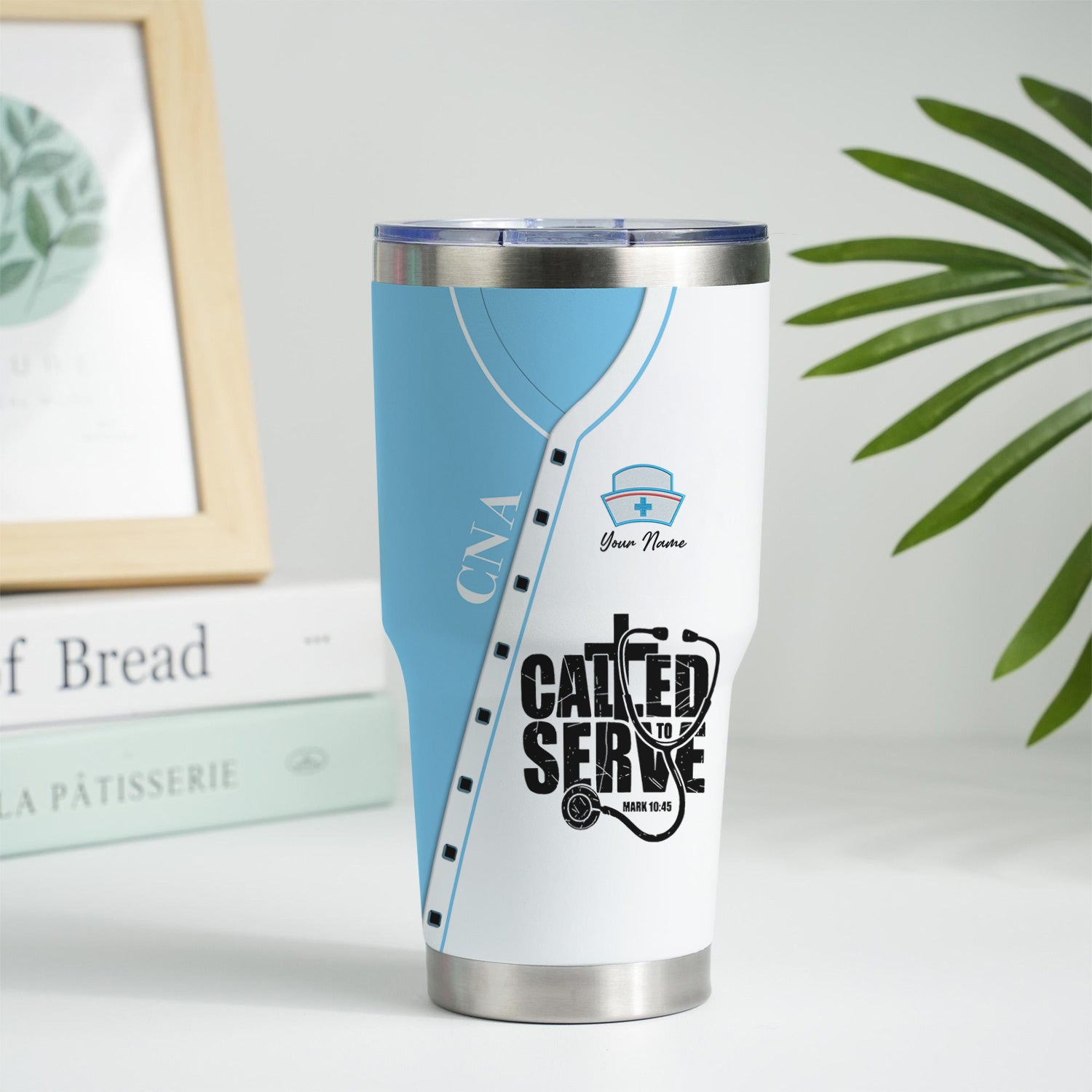 Personalized CNA Nurse Tumbler - Called to Serve Christian Mug - Appreciation Gift for Healthcare Worker & Nursing Staff