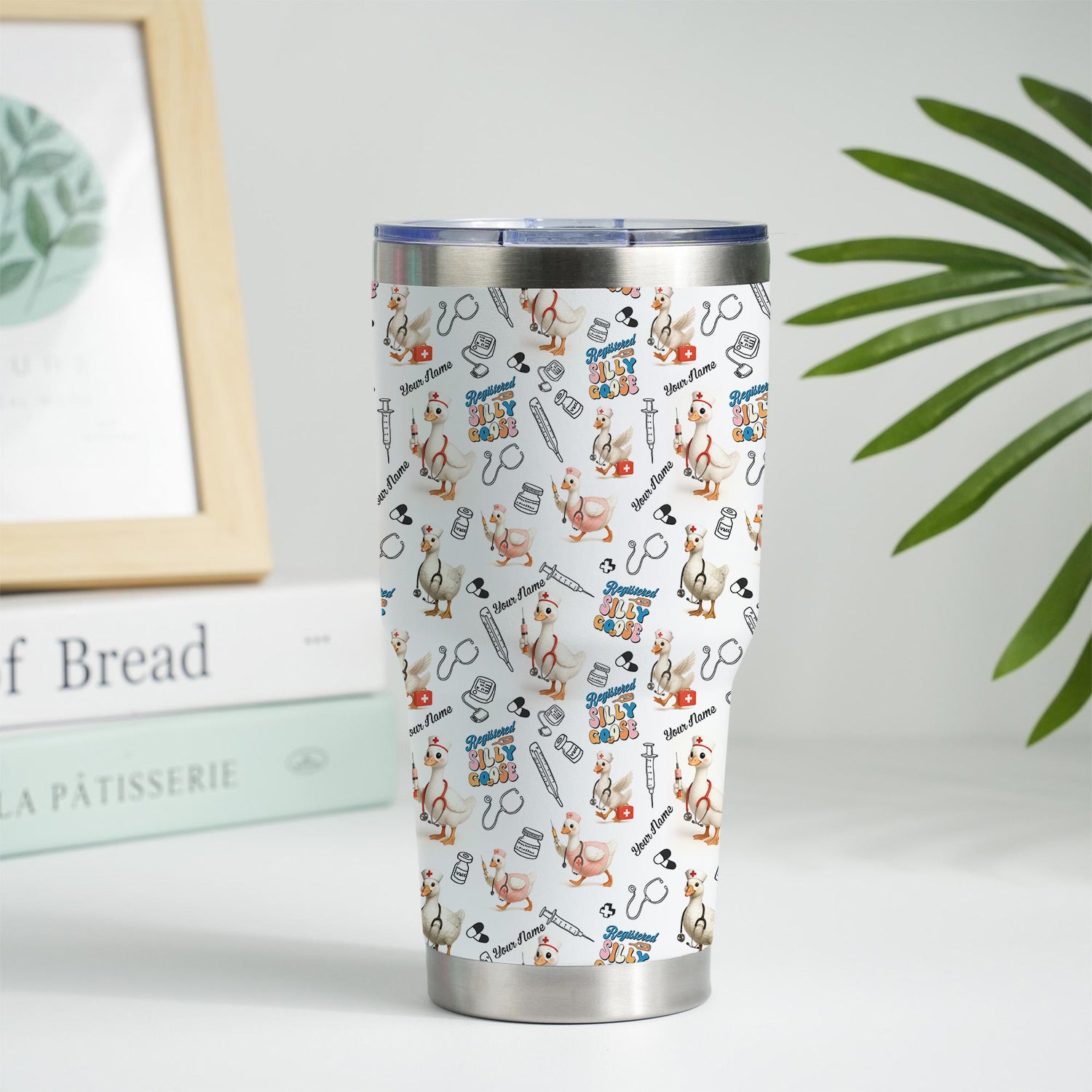 Custom Silly Goose Nurse Life Tumbler - Hilarious Gift for RN LPN CNA Women - Personalized Stainless Cup for Healthcare Workers