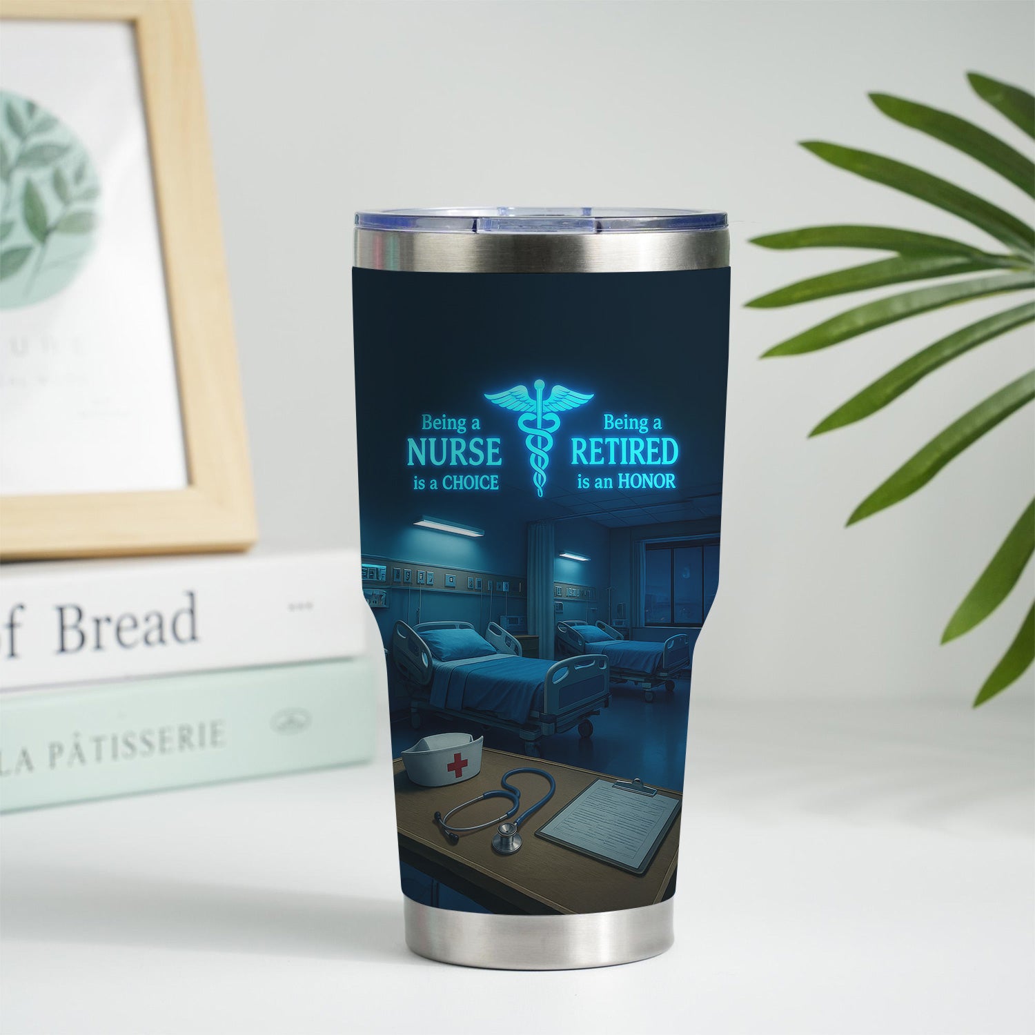Custom Retired Nurse Tumbler Gift - Being a Nurse Is a Choice, Retired Is an Honor - Gift for RN LPN CNA