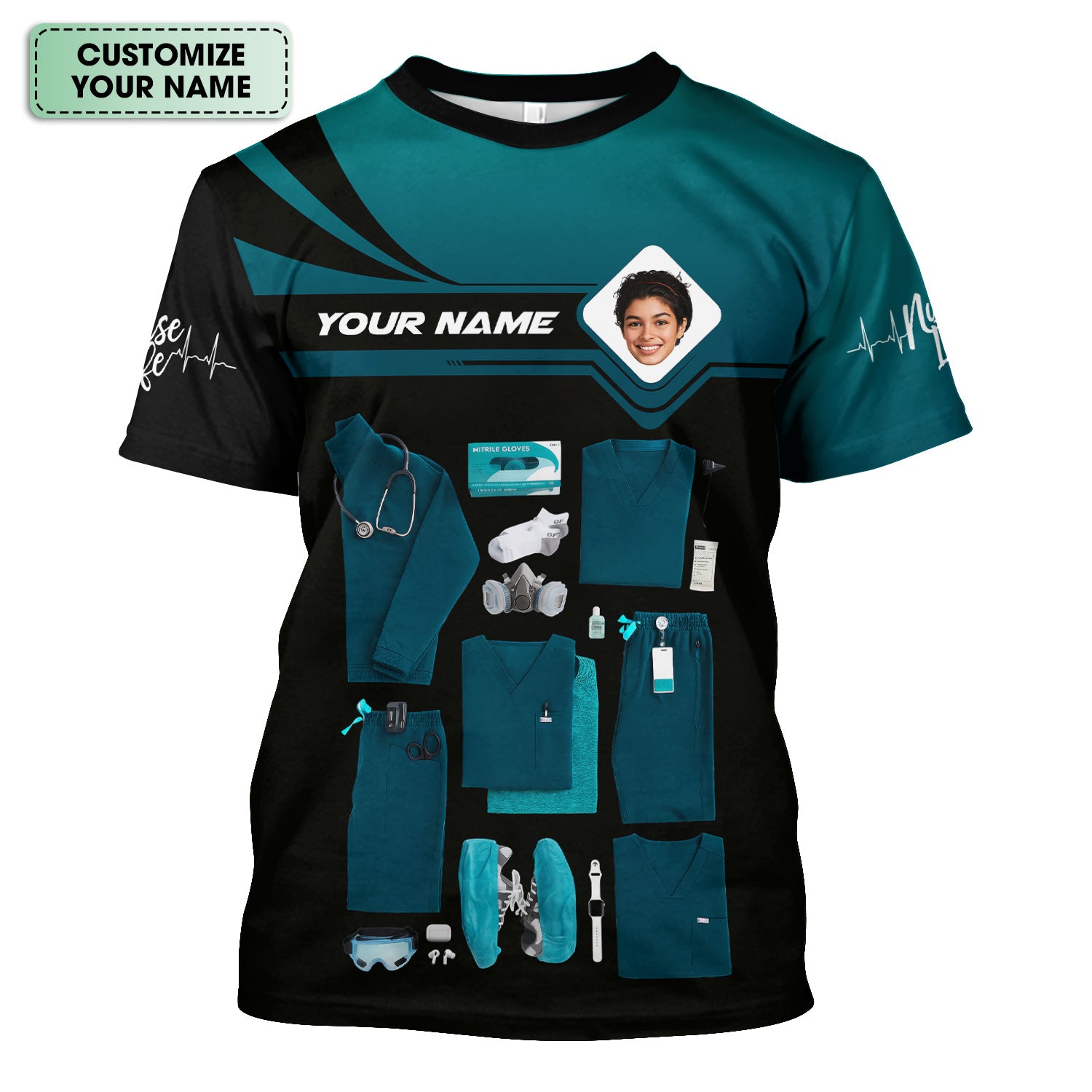 Custom Oncology Nurse Shirt - In My Nurse Era Quote & Gear Graphic Design - Gift for RN LPN CNA in Oncology Field