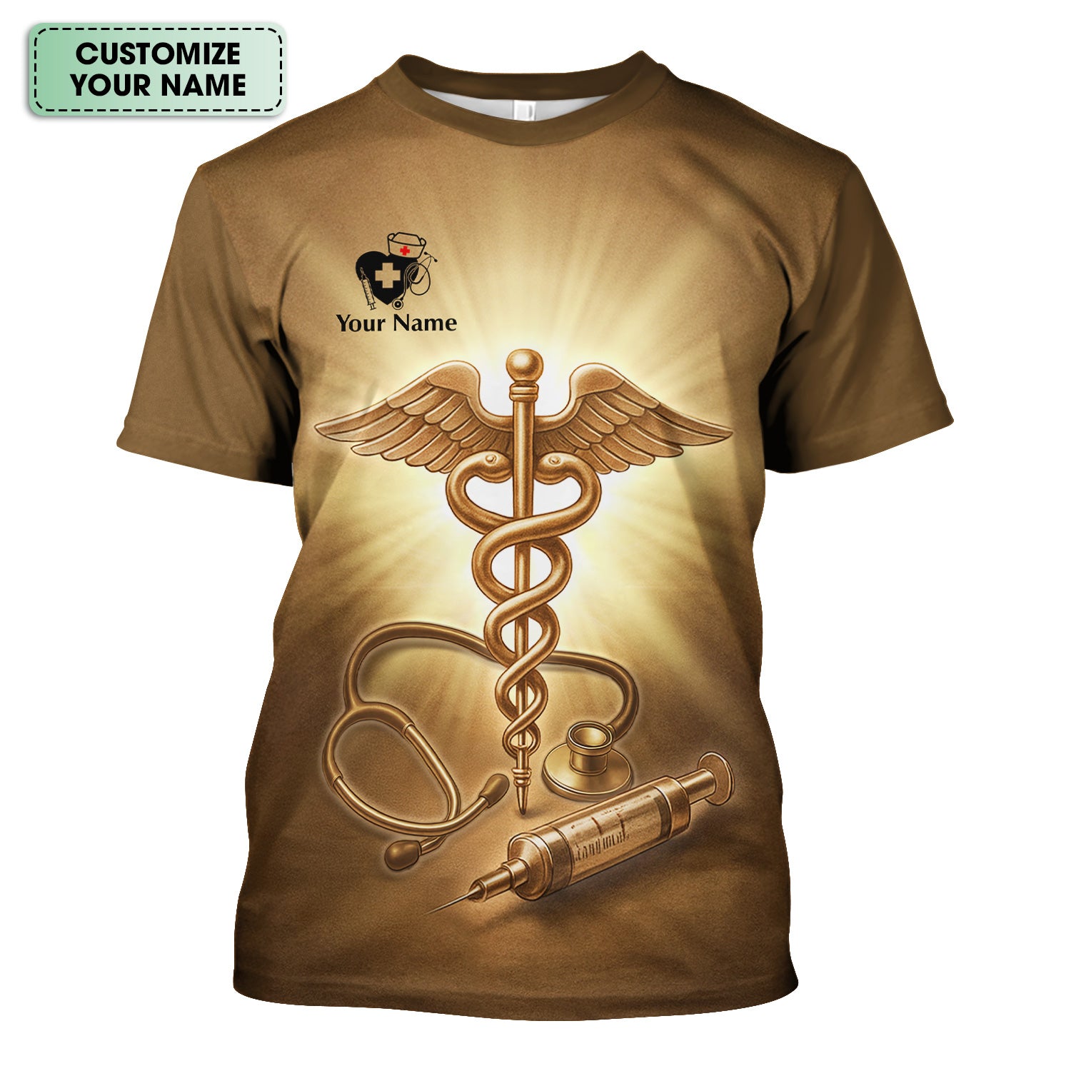 Custom Faith-Based Nursing Scrub Top - With Faith & Scrubs a Nurse Is Never Alone - Christian Gift for RN, LPN, CNA