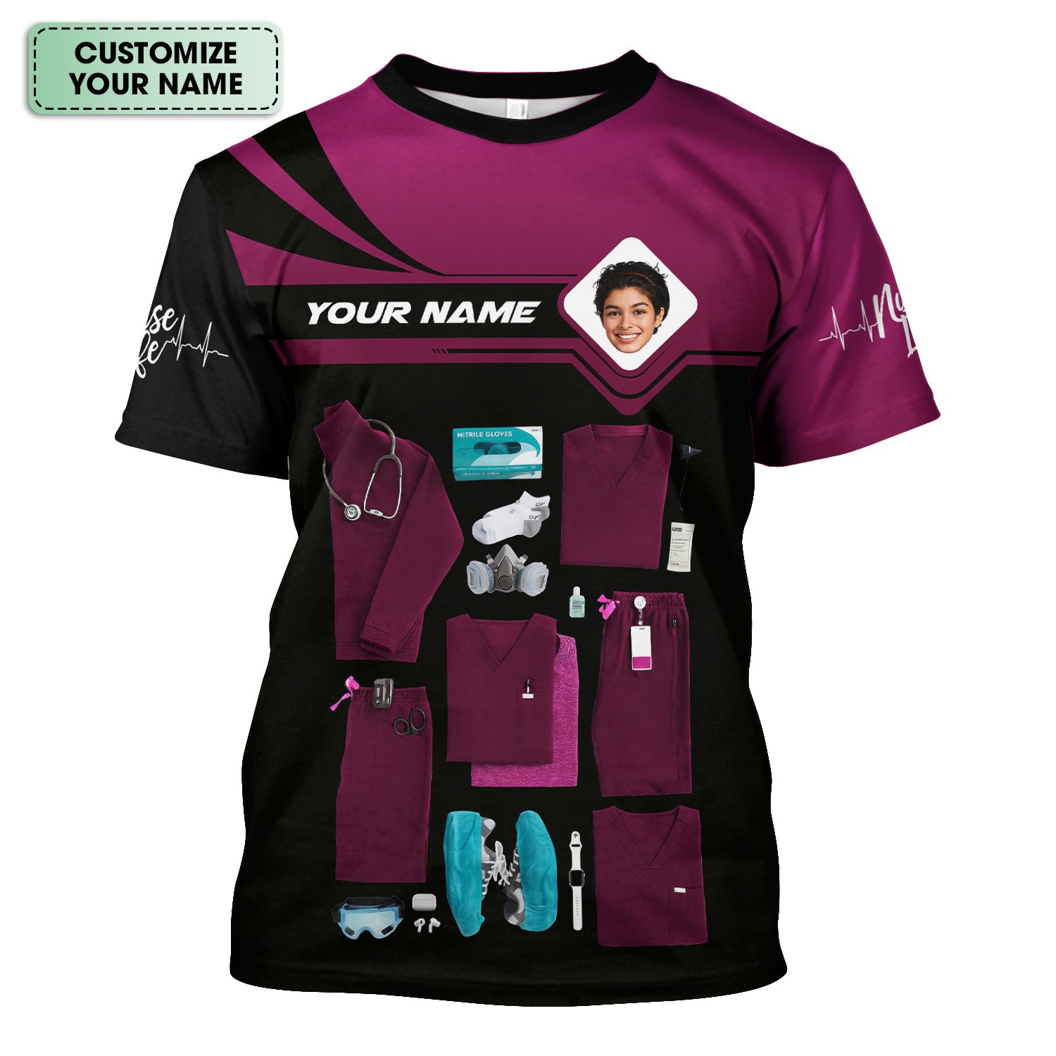 Custom Oncology Nurse Shirt - In My Nurse Era Quote & Gear Graphic Design - Gift for RN LPN CNA in Oncology Field