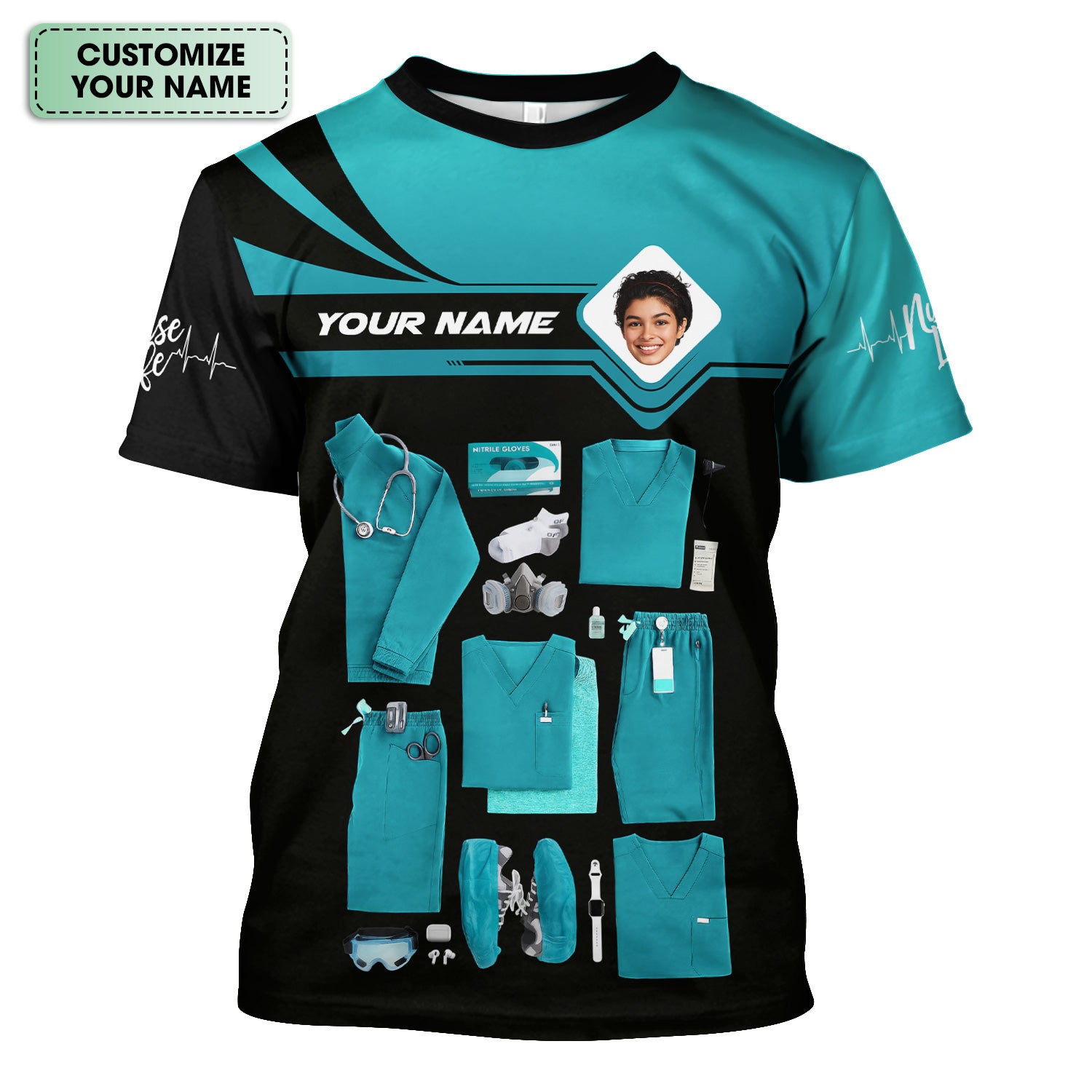 Custom Oncology Nurse Shirt - In My Nurse Era Quote & Gear Graphic Design - Gift for RN LPN CNA in Oncology Field