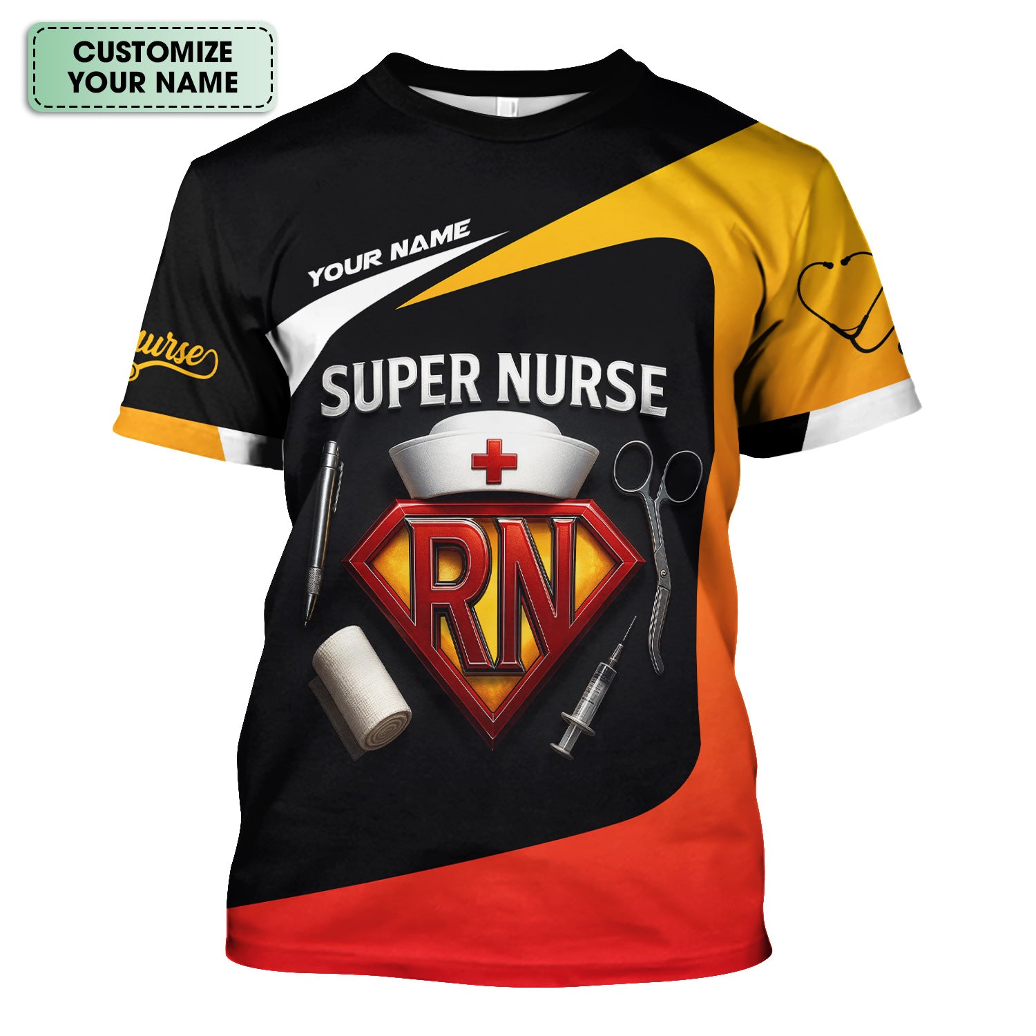 Personalized Super Nurse RN Shirt - Funny Hero Nurse Gift For Women - Gifts For A New Registered Nurse
