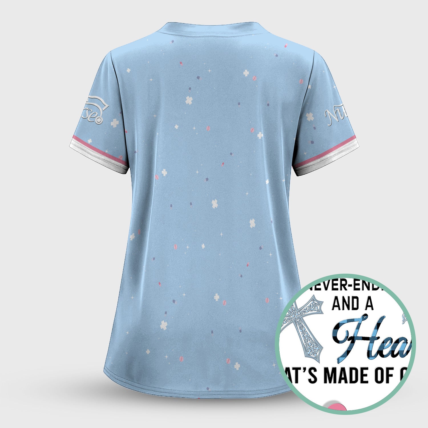 Personalized Nurse Shirt Christian Apparel - And God Said Let There Be Nurses Graphic Tee - Gift for RN LPN CNA