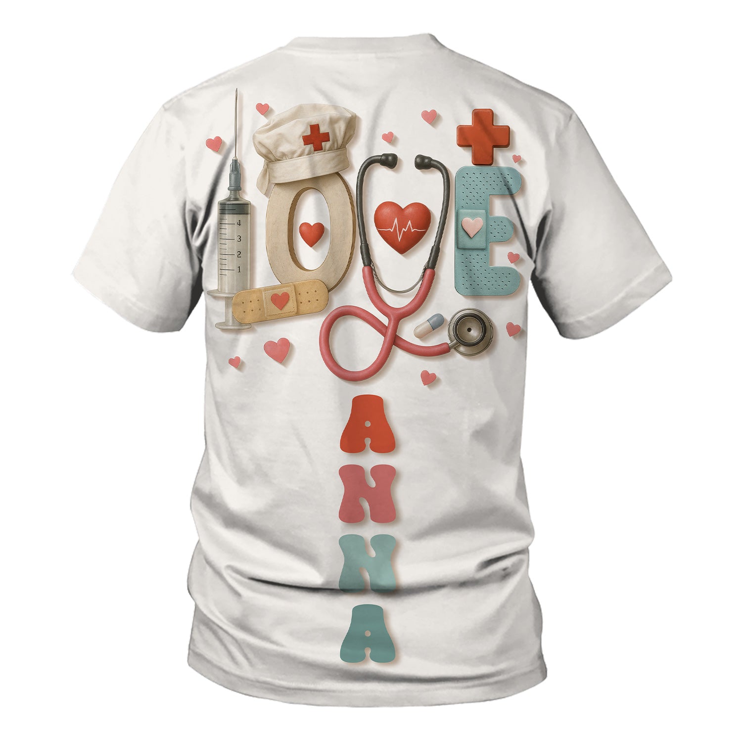 Personalized Registered Nurse Shirt - Custom RN Love Design - Gifts for Nurses, LPNs, and Healthcare Workers