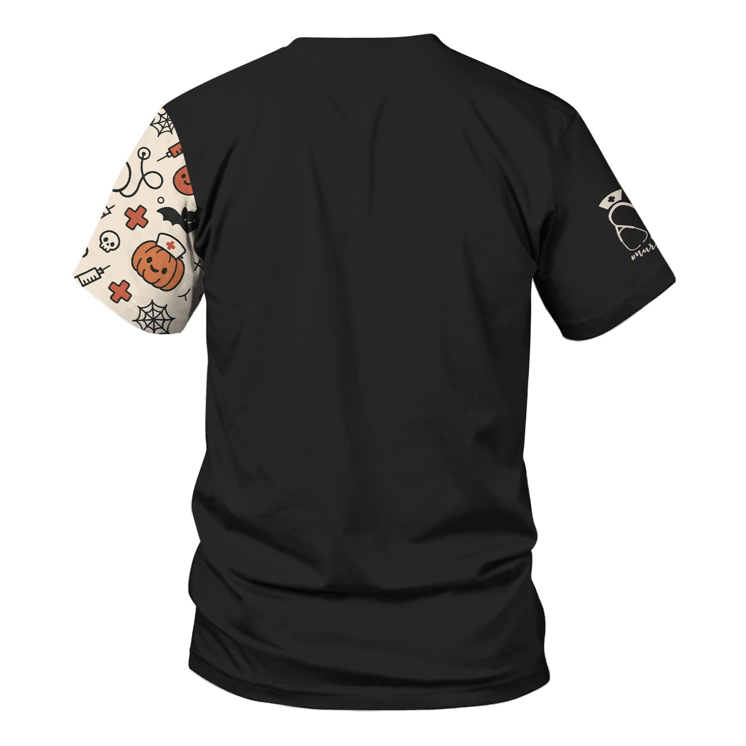 Personalized Funny Halloween Nurse Scrub Top - I Will Stab You Ghost with Syringe for Women RN LPN CNA - Gift for Healthcare Worker