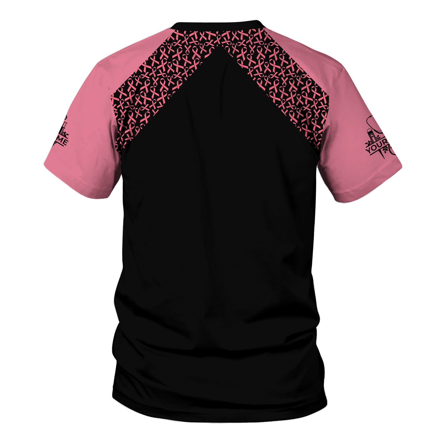 Custom Breast Cancer Awareness Nurse Shirt - In October We Wear Pink Halloween Cat Tee - CNA RN LPN Nursing Apparel Gift