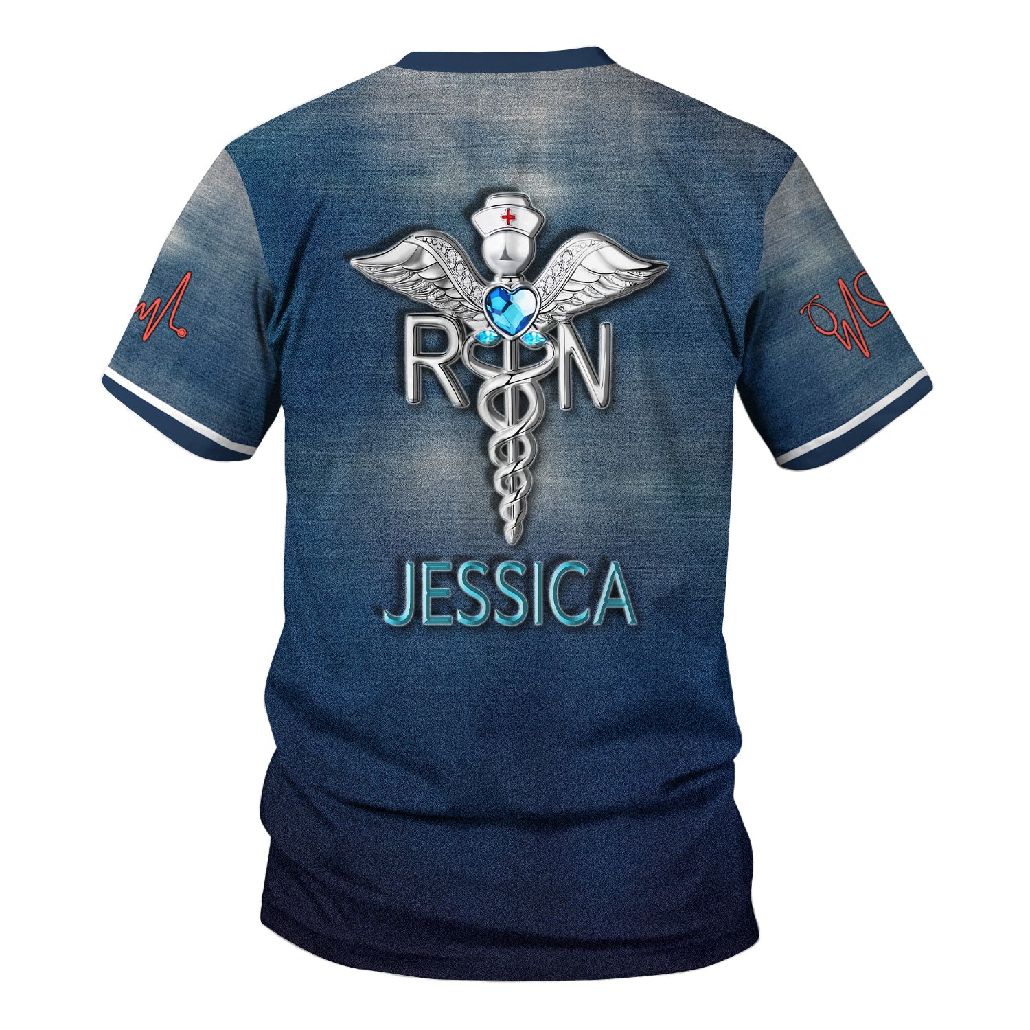 Personalized Nurse Scrub Top for Women - I Love the Person I Become Quote - Gift for Nurse RN CNA Appreciation