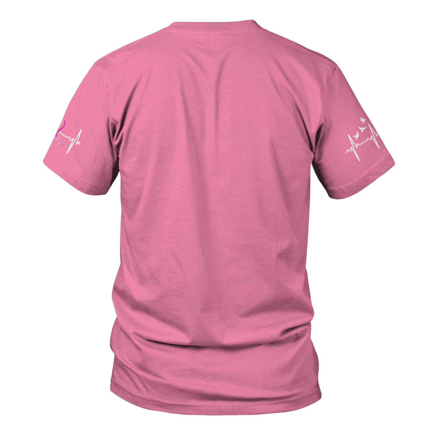 Custom Breast Cancer Awareness Faith Scrub - The Day Cancer Showed Up Quote - Gift for Women RN LPN CNA