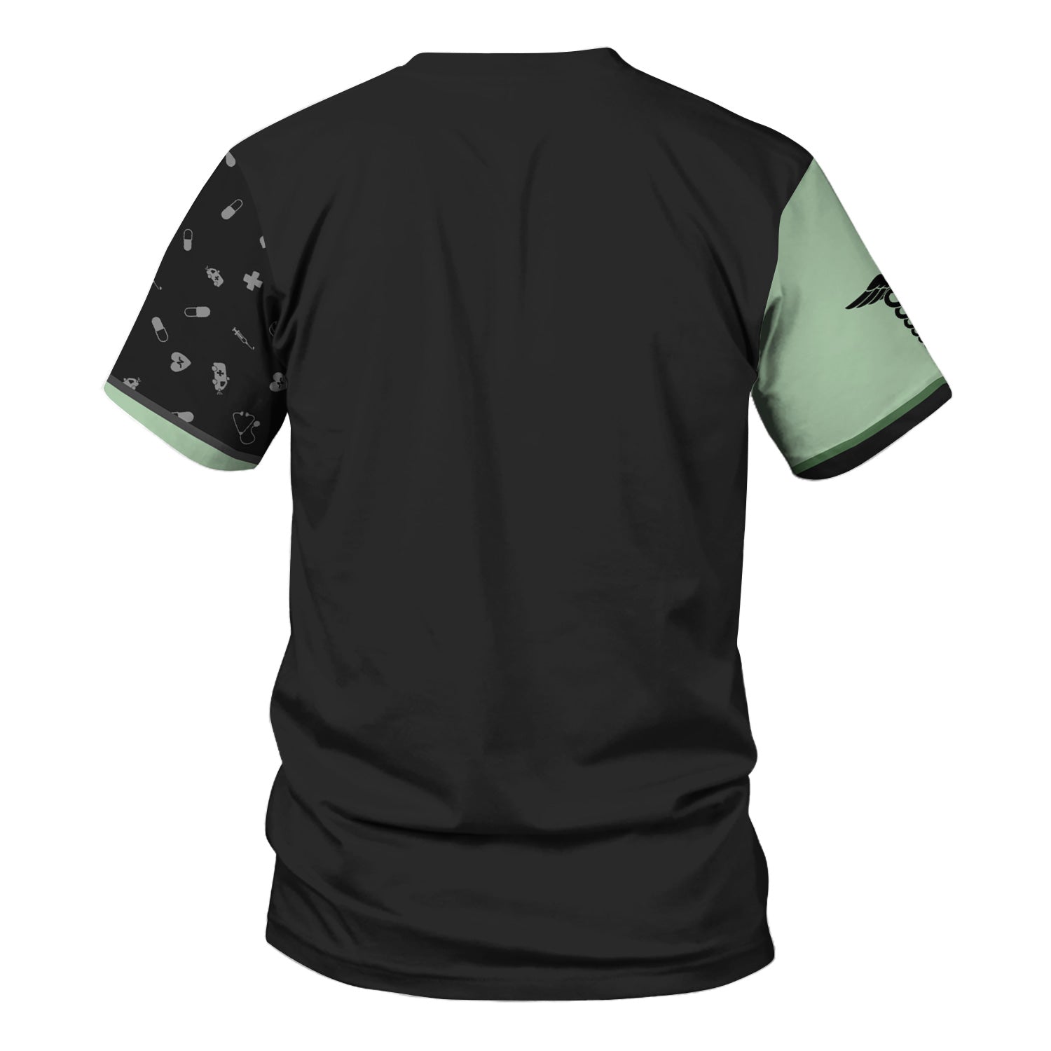 Personalized Christian Nurse Scrub Shirt - Funny Cat Design with God Protected Me Quote - Custom Gift for RN LPN CNA Healthcare Workers