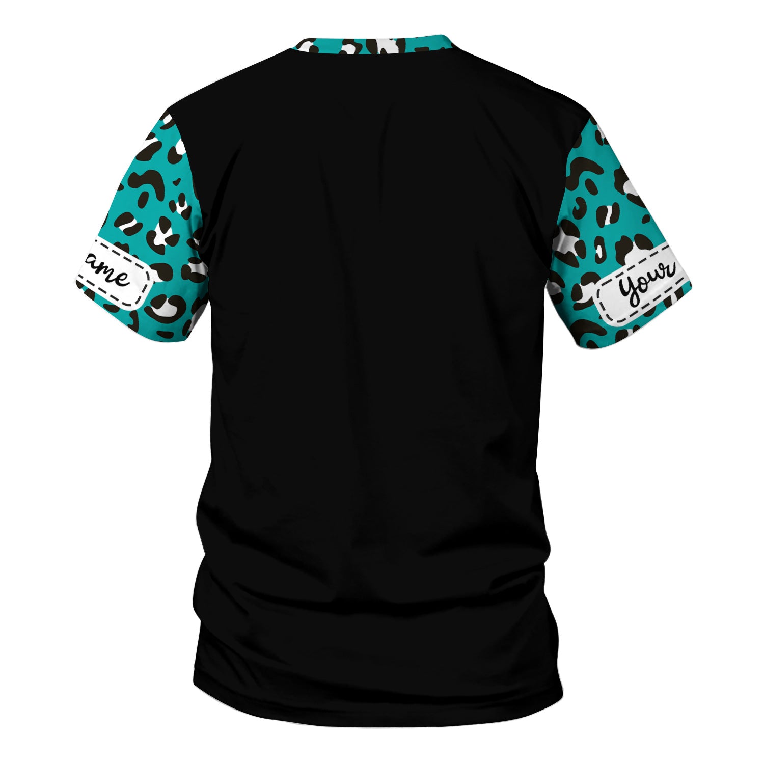 Personalized CNA Skeleton Shirt - Messy Bun Hair & Leopard Print Graphic Tee - Gift for Women CNA & Healthcare Workers
