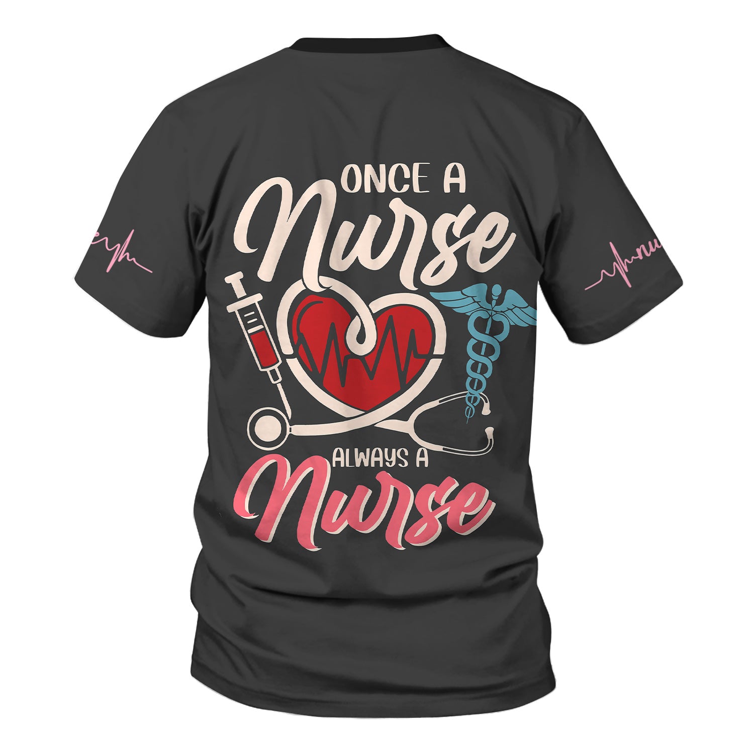 Personalized Nurse Life Shirt - Cute Pink Scrub Top Design with Medical Tools - Gift for RN LPN CNA Women