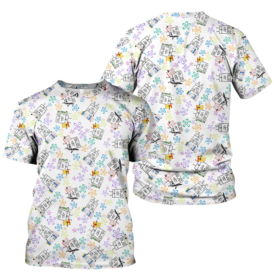 Cute Doodle Bob Energy Drink Nurse Shirt - Cartoon Medical Graphic Tee for Women - Gift for  RN MD CNA RT