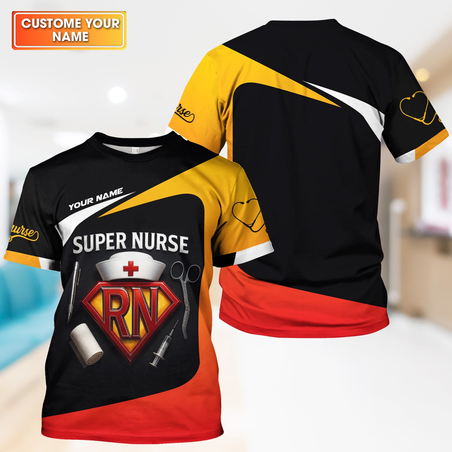 Personalized Super Nurse RN Shirt - Funny Hero Nurse Gift For Women - Gifts For A New Registered Nurse