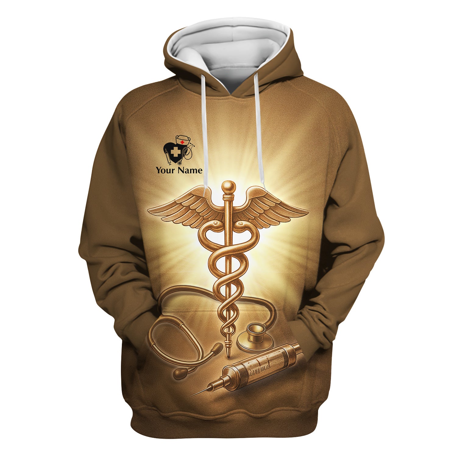 Custom Faith-Based Nursing Scrub Top - With Faith & Scrubs a Nurse Is Never Alone - Christian Gift for RN, LPN, CNA