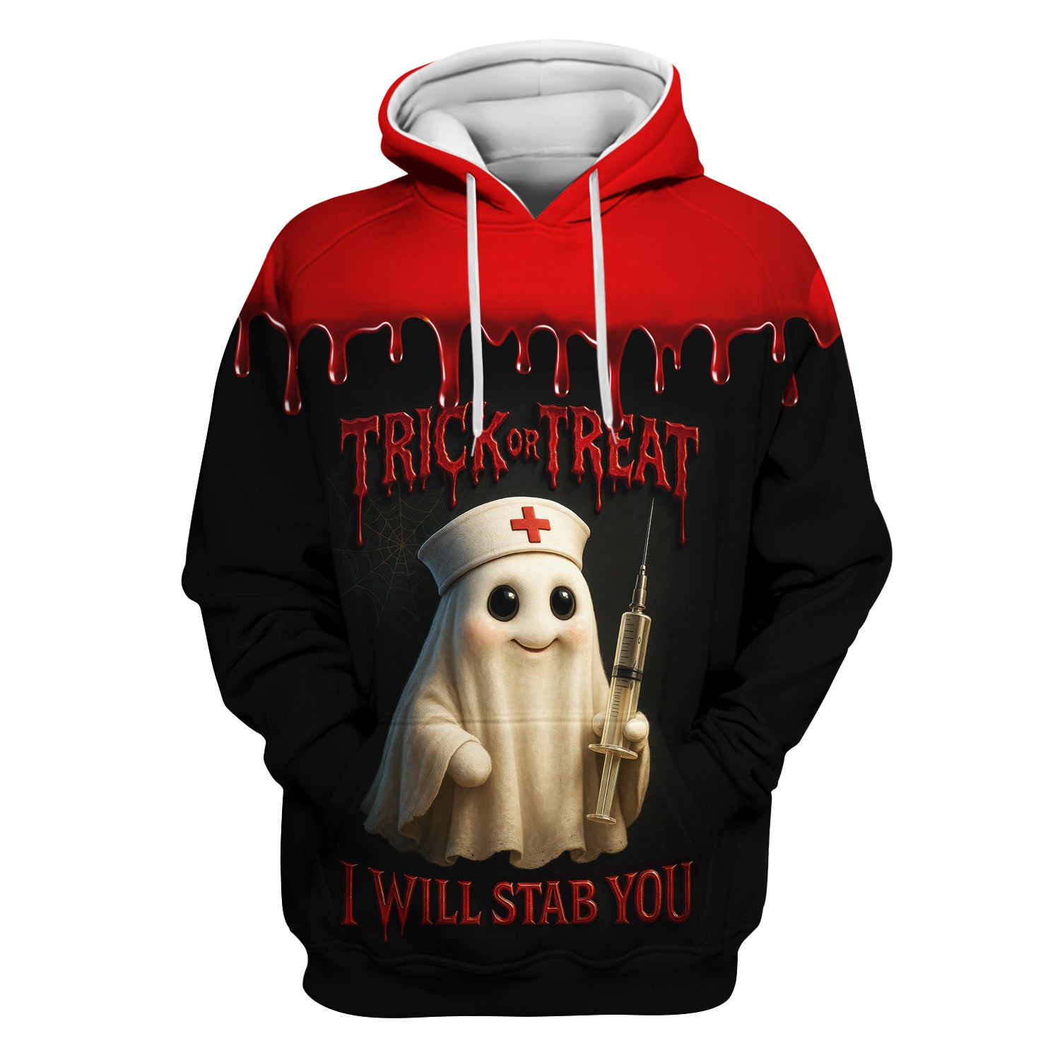 Funny Halloween Nurse T-shirt - Trick or Treat Boo Boo Crew with Syringe Design - Customizable Gift for Healthcare Workers, RN, LPN