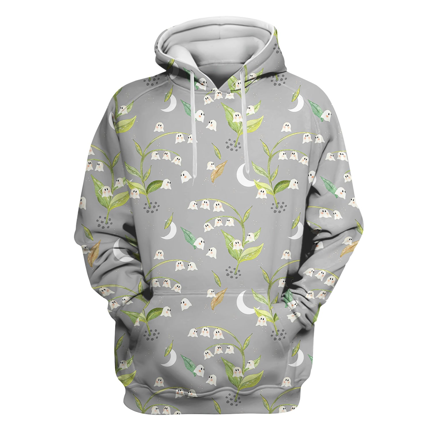 Cute Ghost Halloween Nurse Scrub Top - Lily of the Valley Shirt - Gift for Women Nurses, RN LPN & Medical Staff