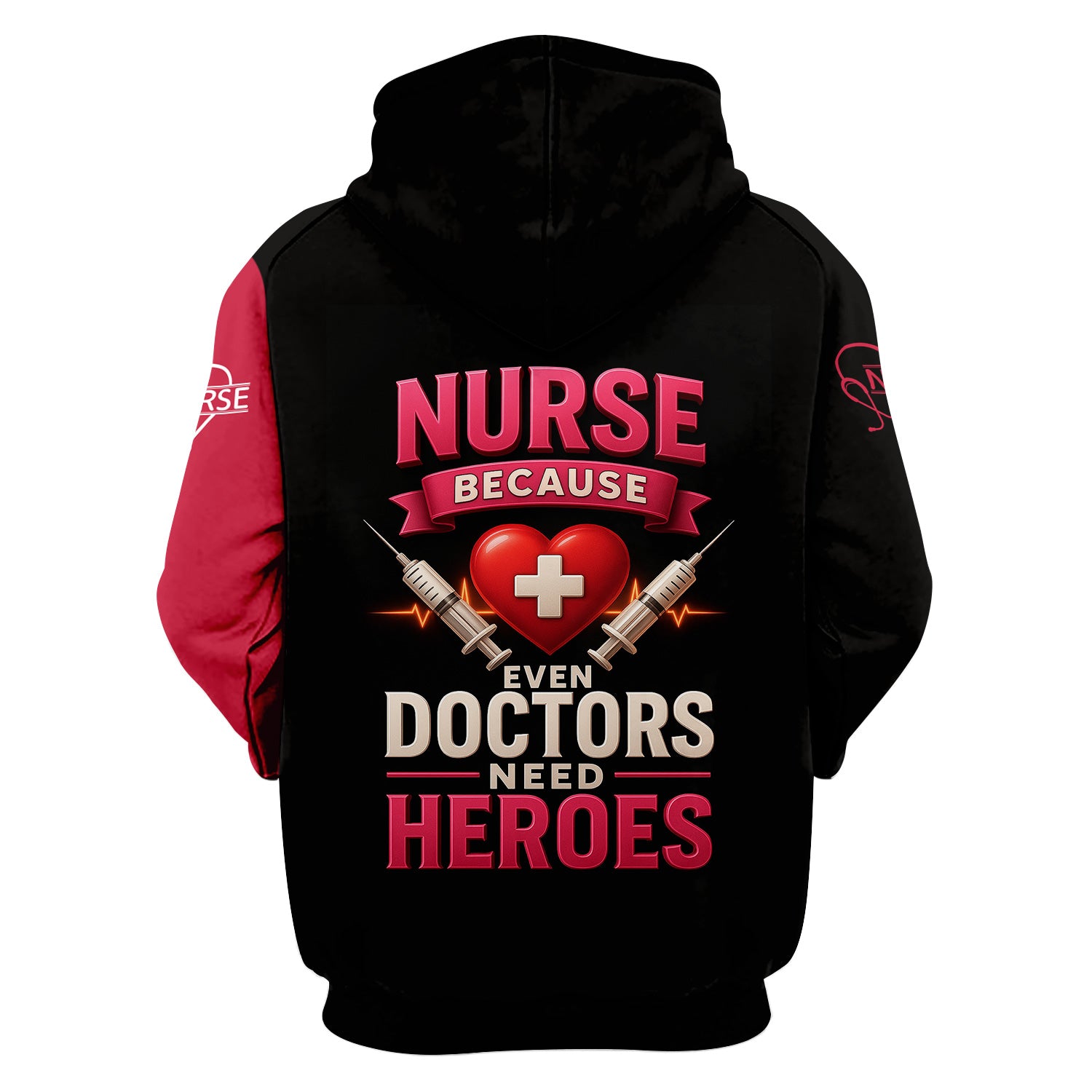 Nurse Superhero Shirt - Personalized Nurse Life with Stethoscope & Heartbeat - Great Gift for Nurses