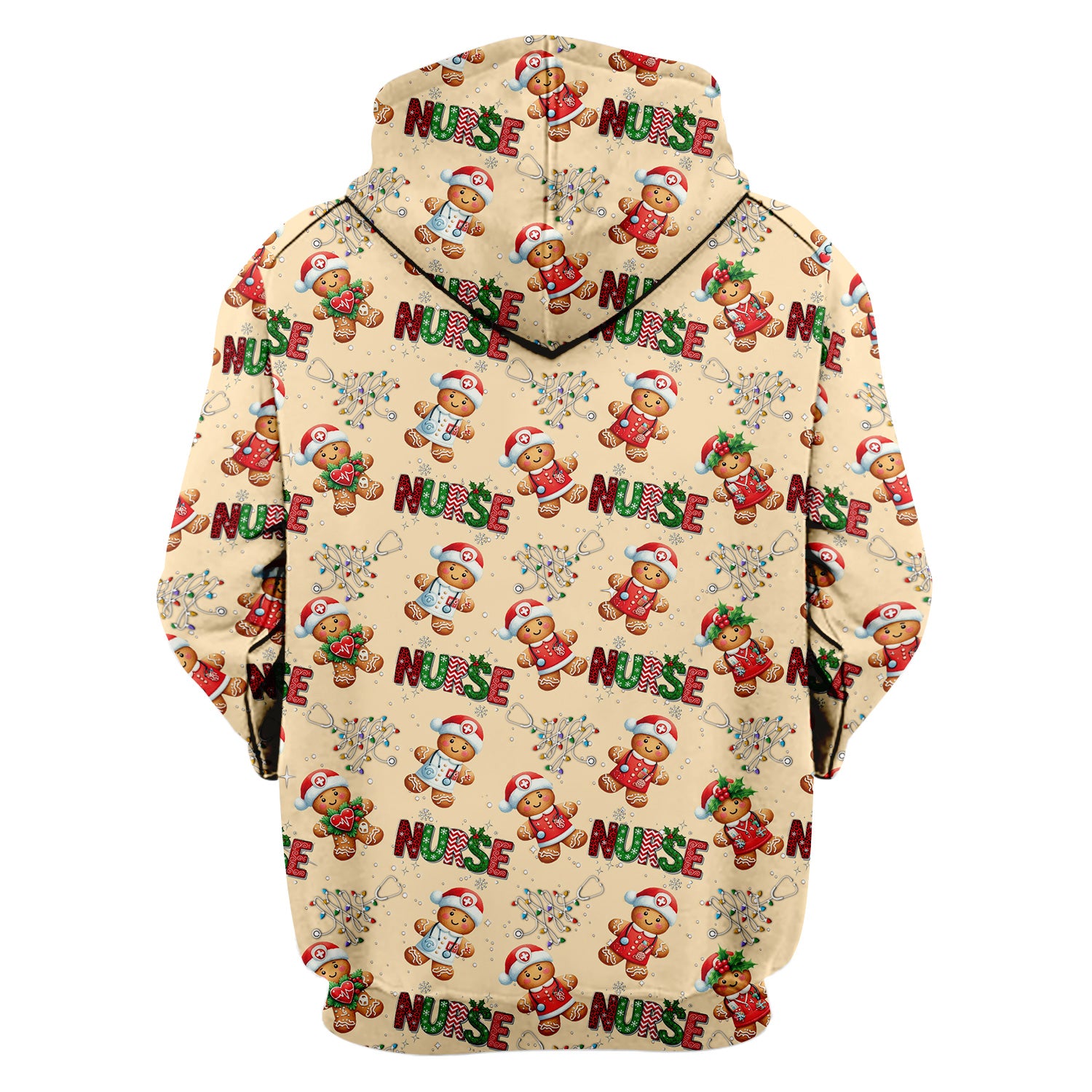 Gingerbread Christmas Scrub Top - Festive Holiday Nurse Medical Shirt - Gift for RN CNA LPN