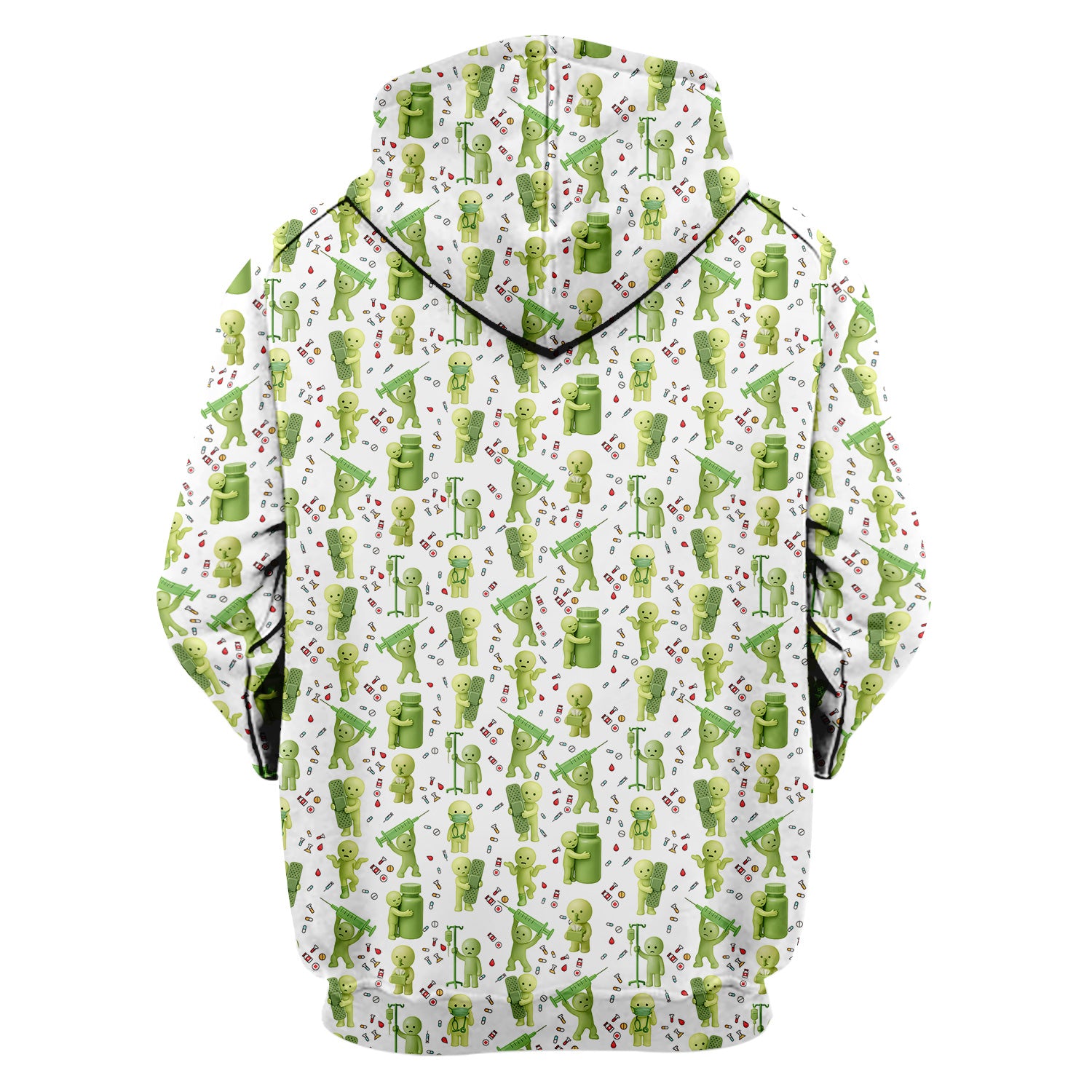 Funny Smiski Nurse Scrub Top - Cute Smiski Medical Pattern Design - Gift for Women RN LPN CNA