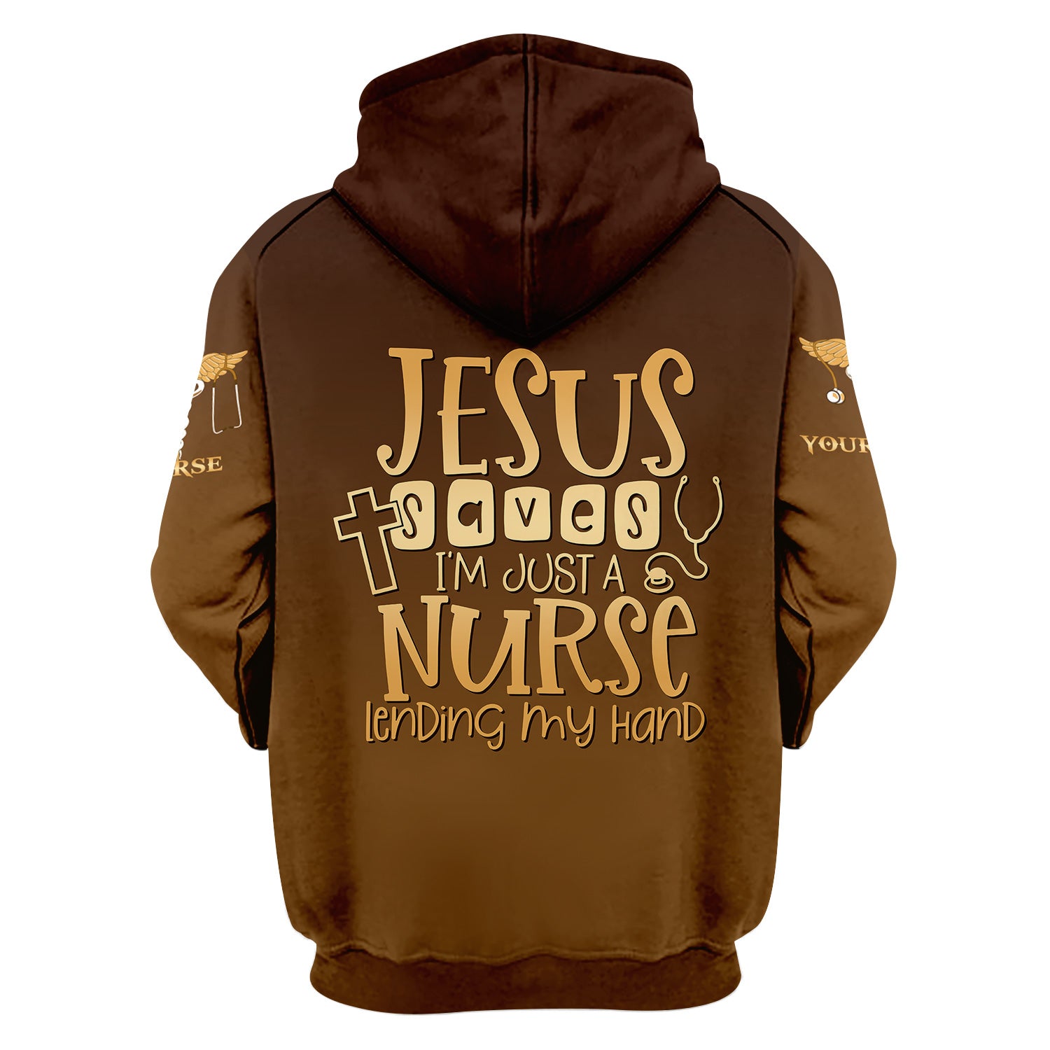 Personalized Jesus Shirt for Nurses - Religious Christian Design with Healing Symbol - Custom Name Gift for RN CNA LPN Healthcare Workers