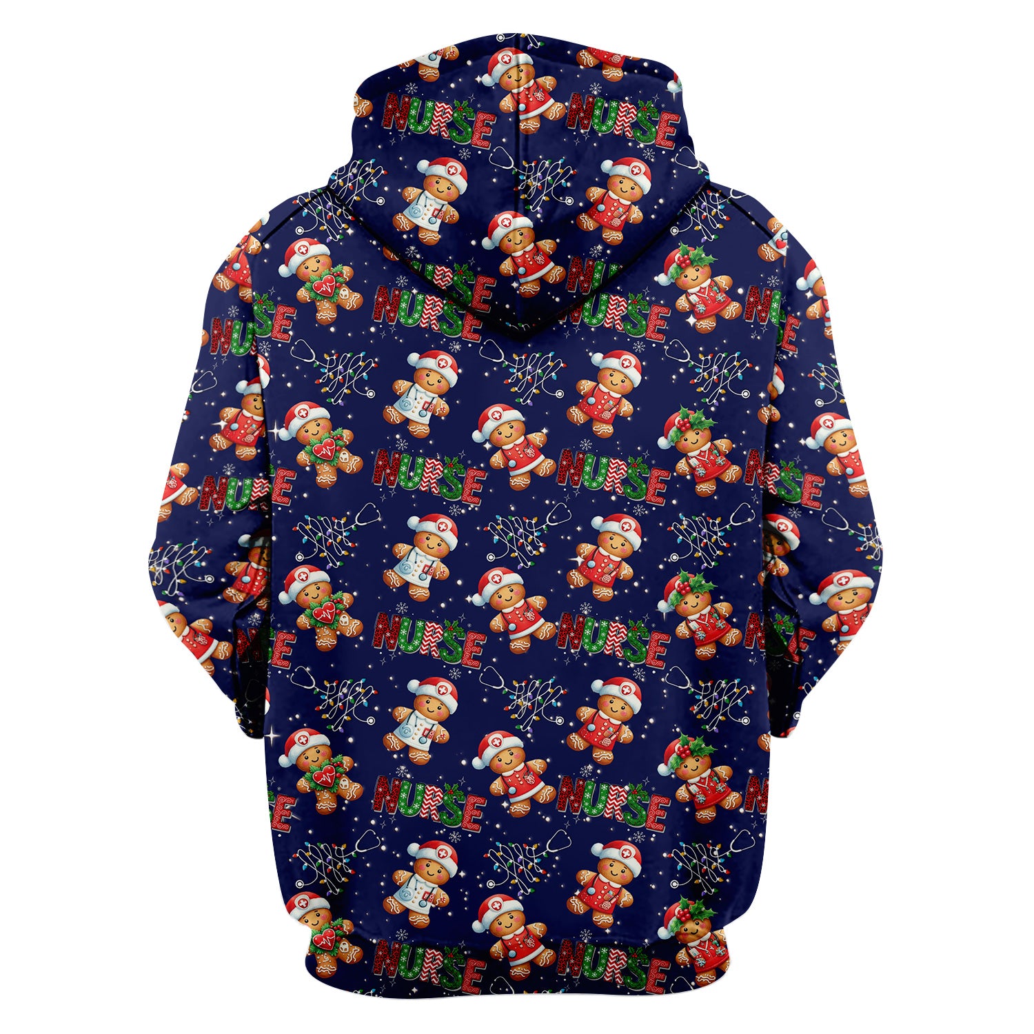 Christmas Nurse Scrub Top - Funny Gingerbread Holiday Medical Uniform - Gift for Nurse RN CNA LPN